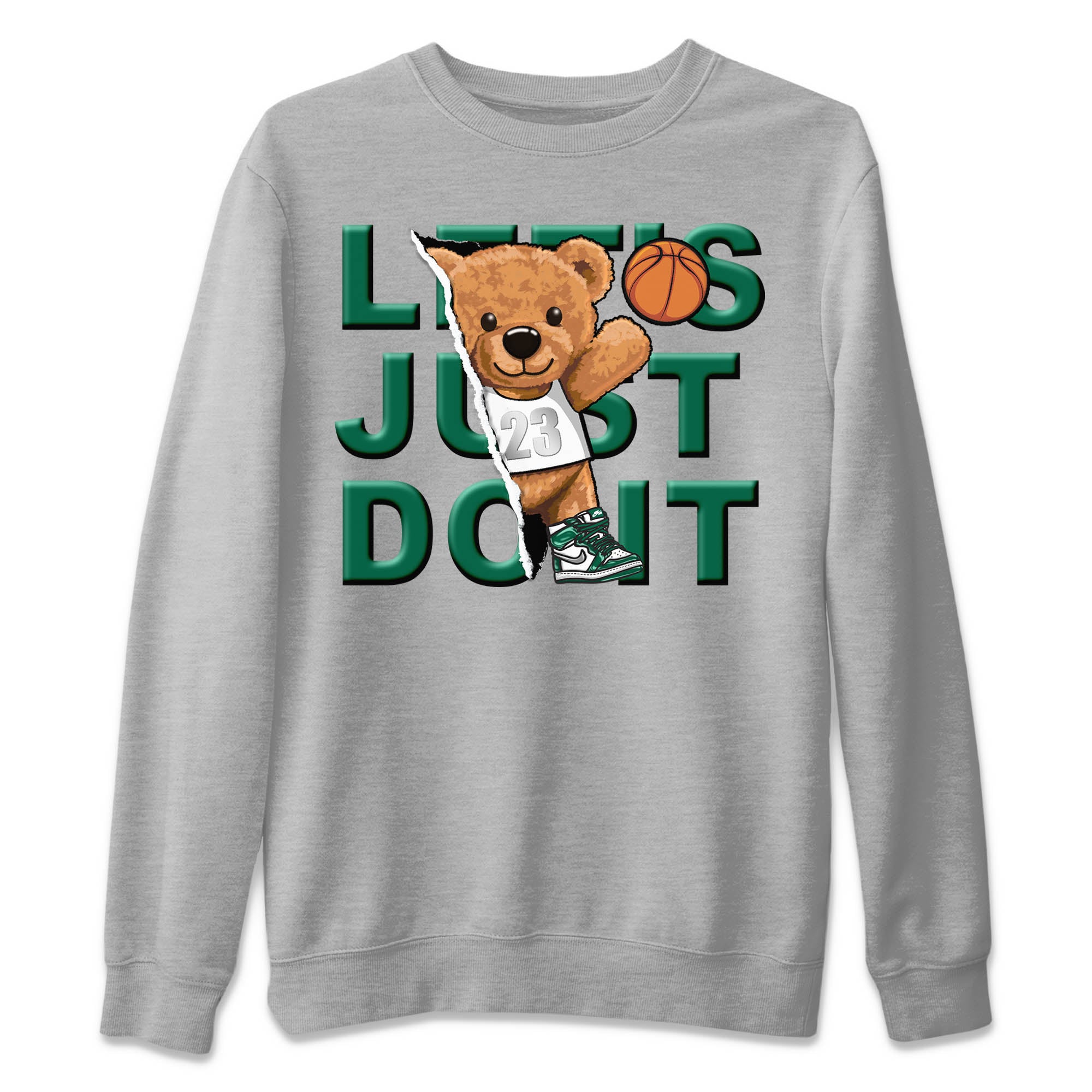 Rip Out Bear Unisex Tops - Air Jordan 1 Gorge Green