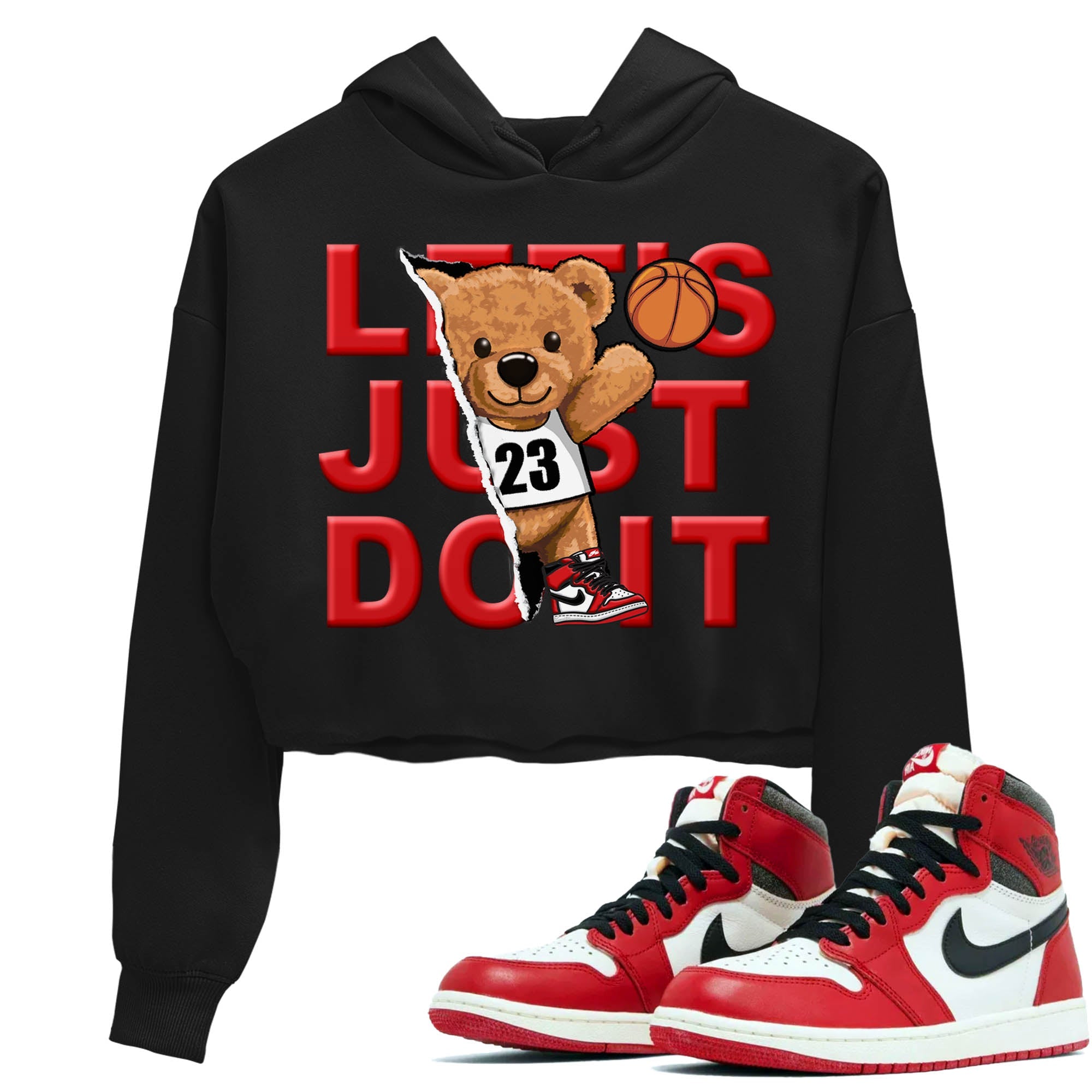 Rip Out Bear Women's Tops - Air Jordan 1 Lost & Found