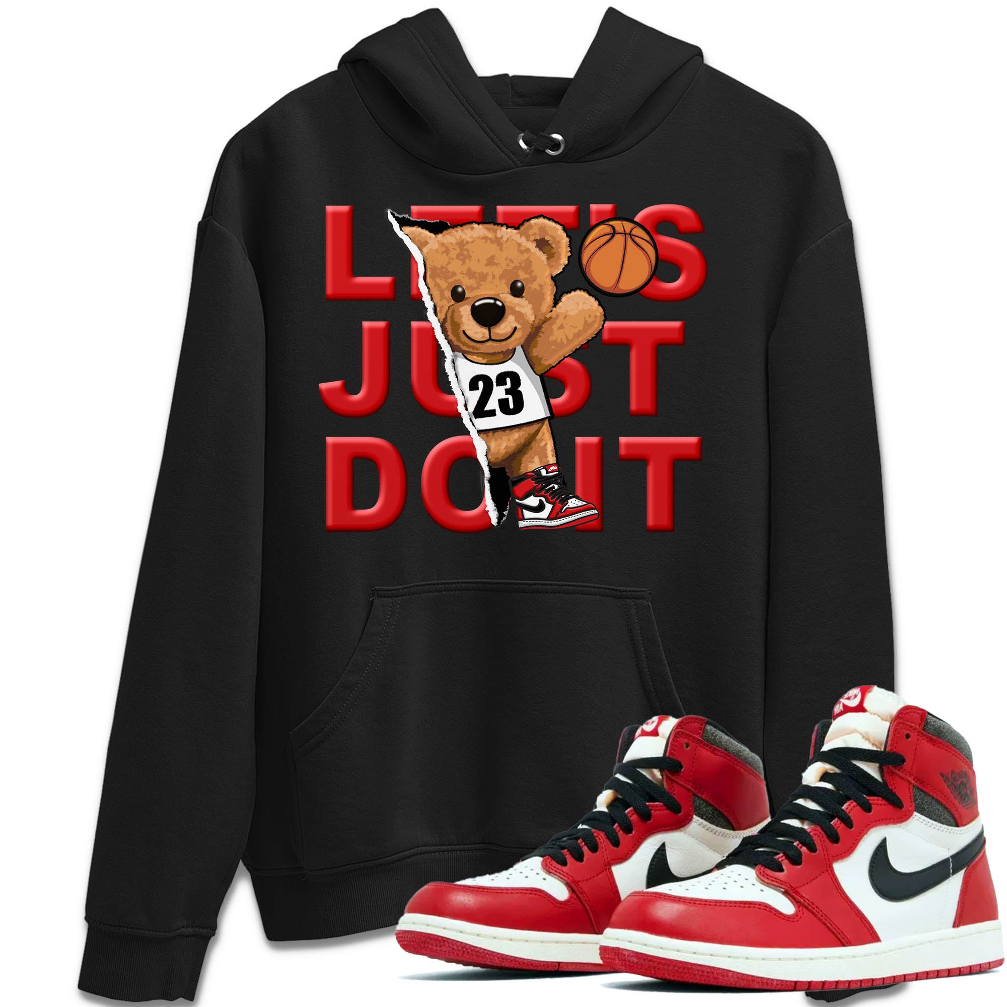 Rip Out Bear Unisex Tops - Air Jordan 1 Lost & Found