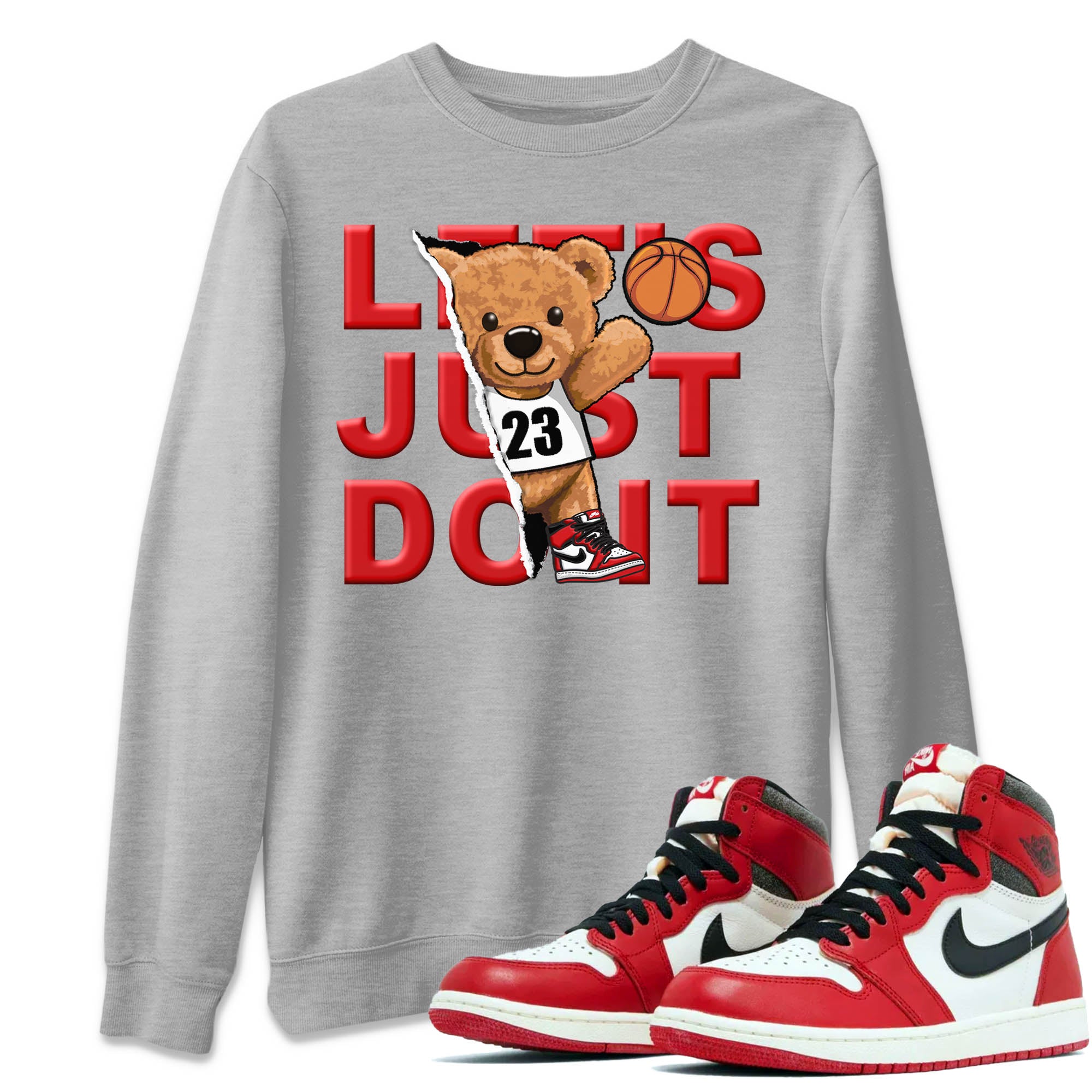 Rip Out Bear Unisex Tops - Air Jordan 1 Lost & Found
