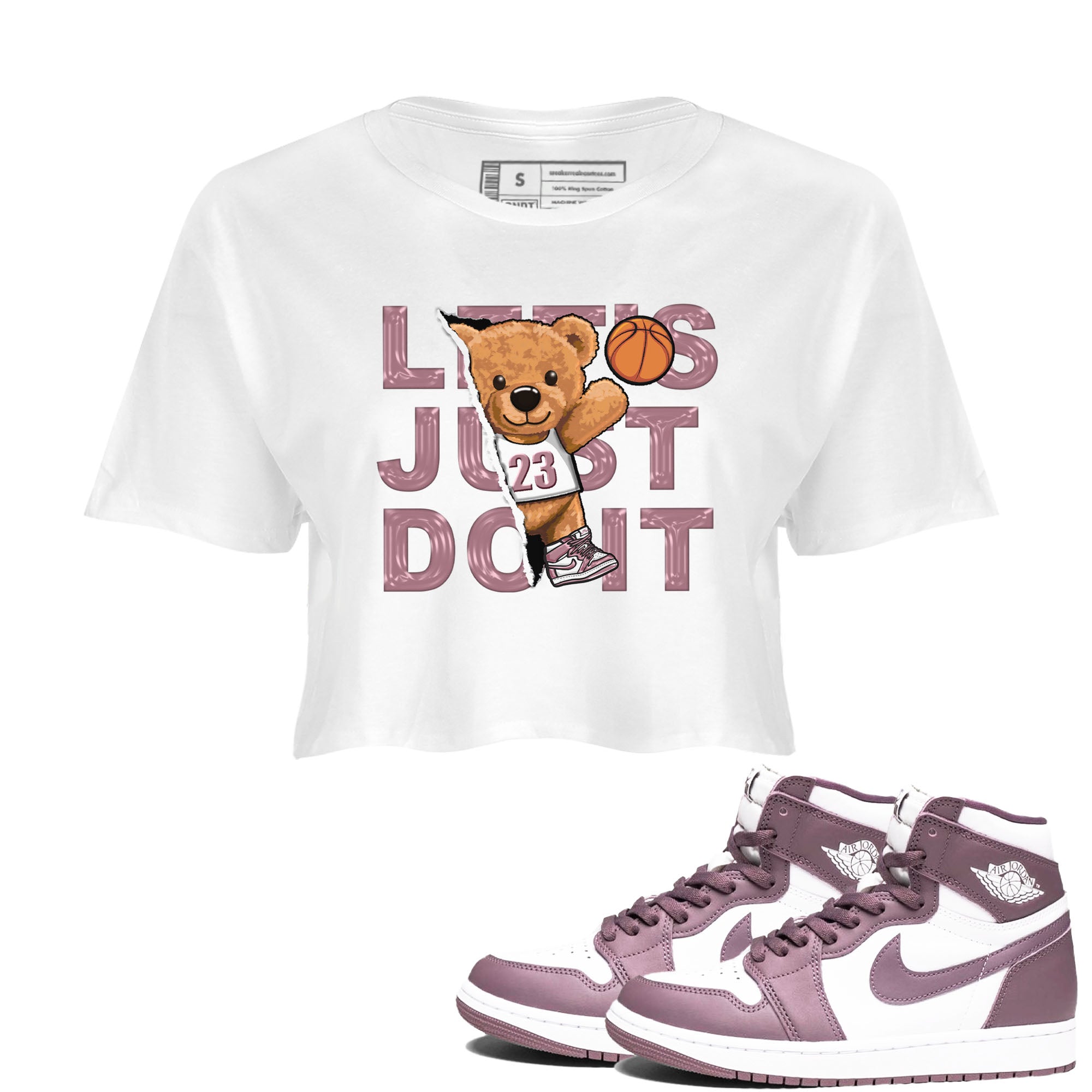 Rip Out Bear snkmatch Women's Top - Air Jordan 1 Mauve