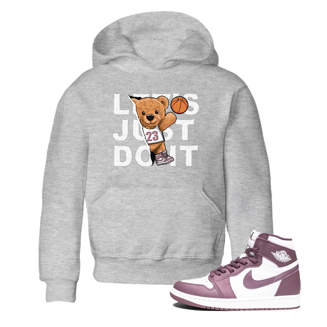 Rip Out Bear snkmatch Tee Kids - Air Jordan 1 Mauve