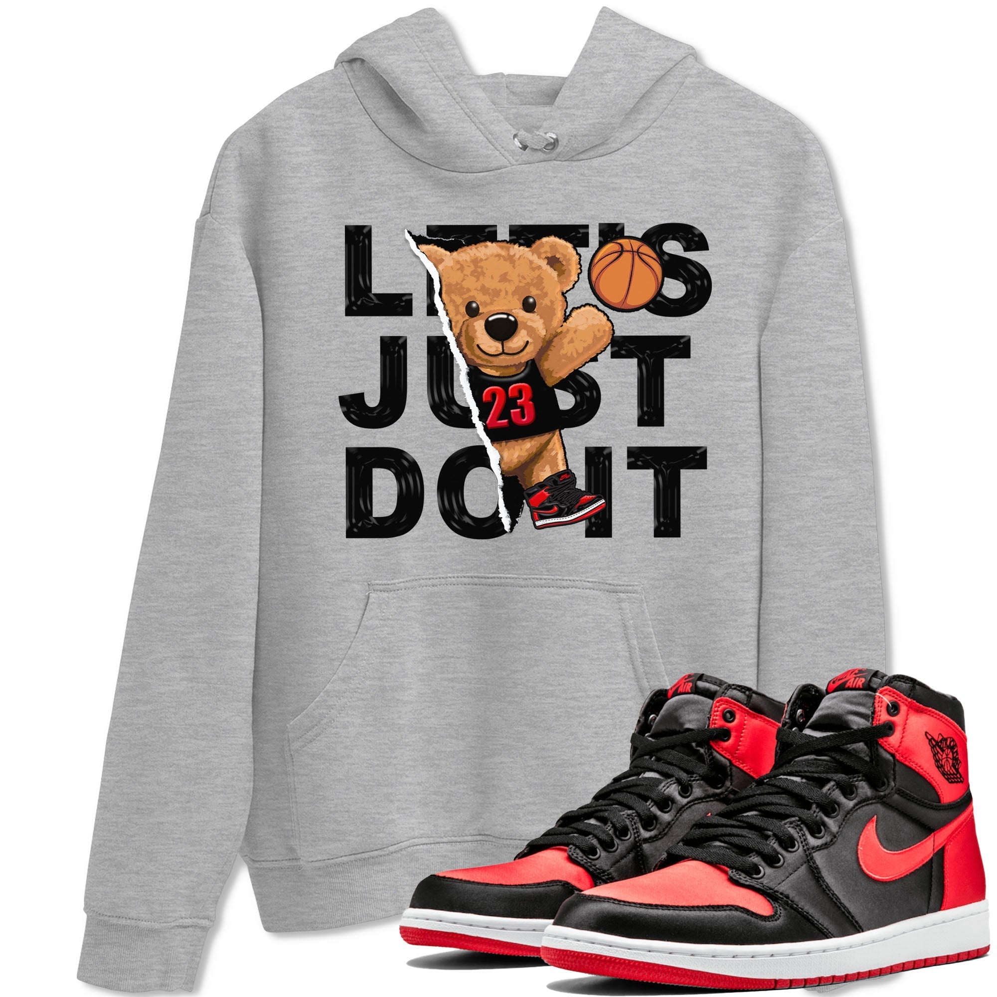 Rip Out Bear snkmatch Tee - Air Jordan 1 Satin Bred