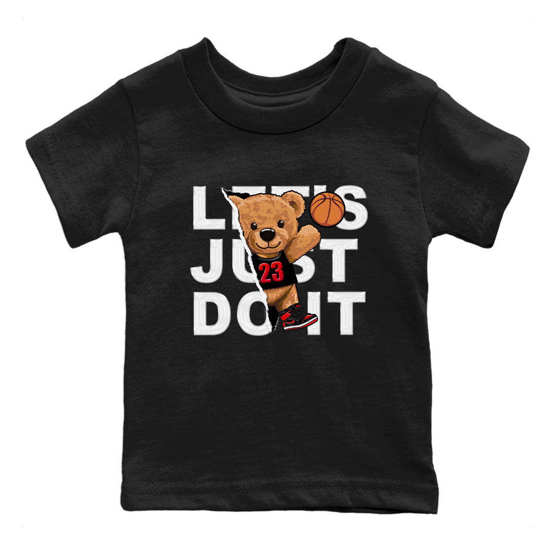 Rip Out Bear snkmatch Tee Kids - Air Jordan 1 Satin Bred