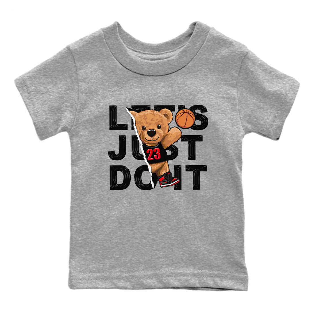 Rip Out Bear snkmatch Tee Kids - Air Jordan 1 Satin Bred