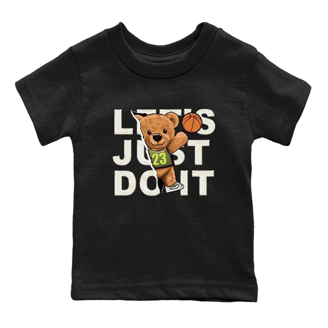 Rip Out Bear snkmatch Tee Kids - Air Jordan 1 Travis Scott Golf Olive