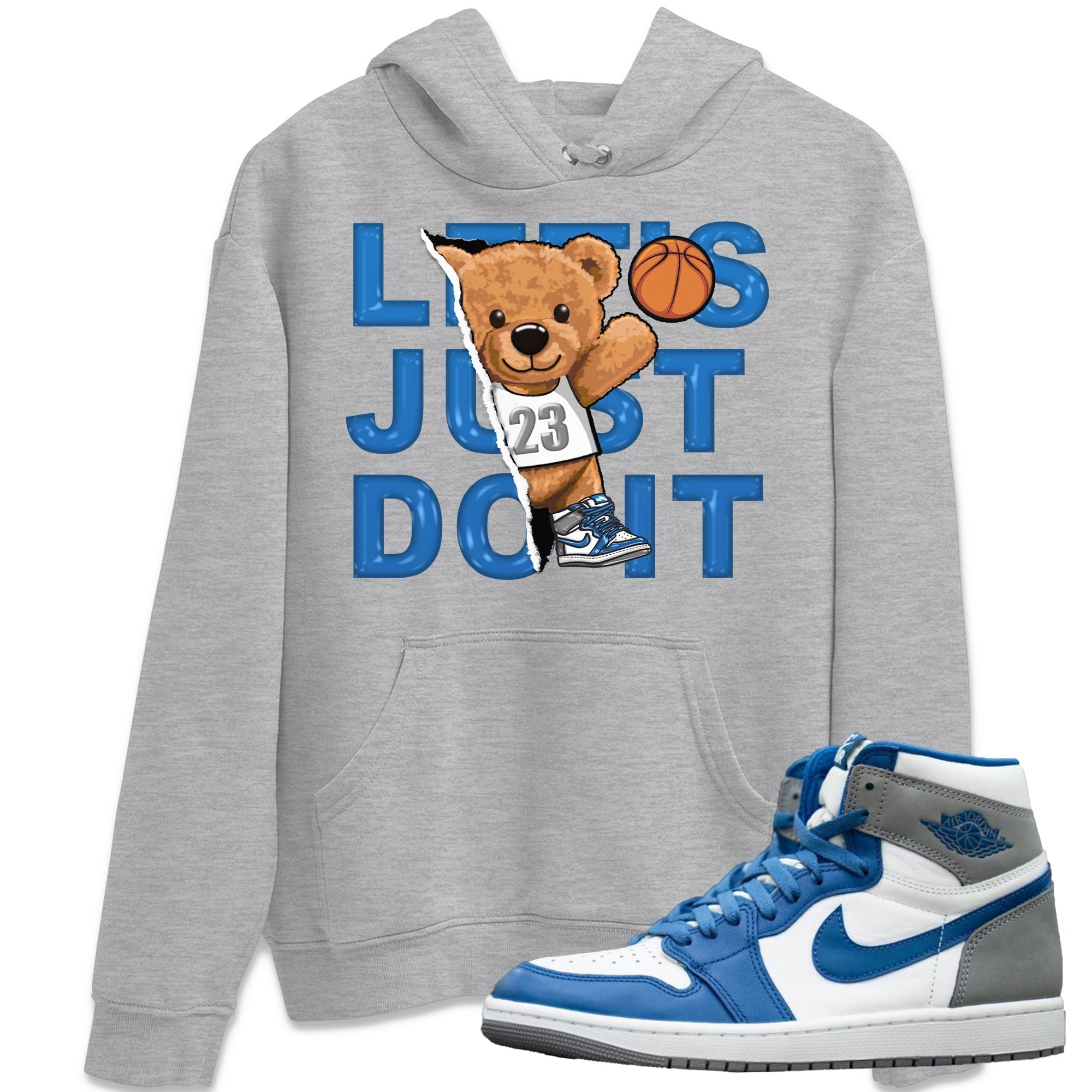 Rip Out Bear Unisex Tops - Air Jordan 1 True Blue