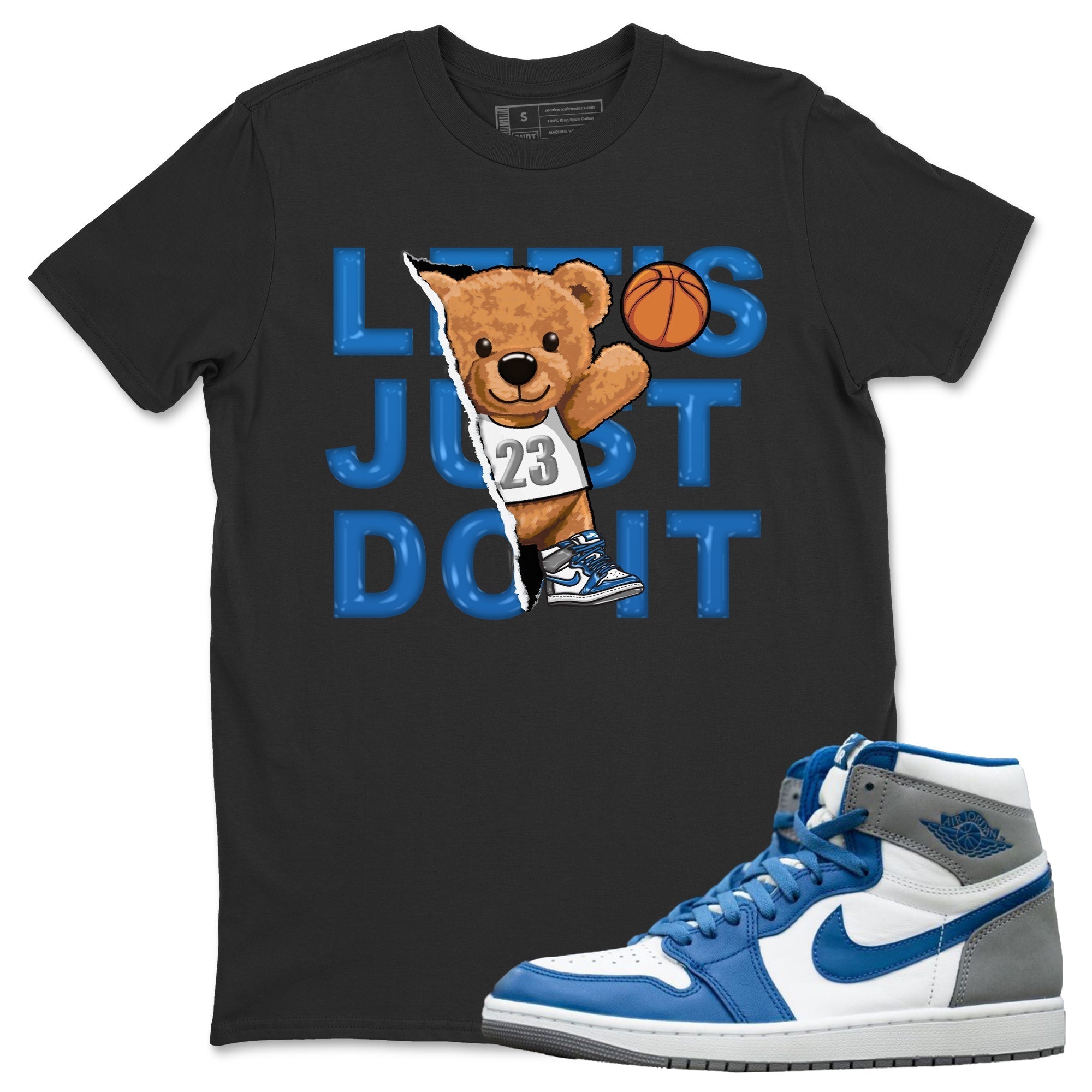 Rip Out Bear Unisex Tops - Air Jordan 1 True Blue