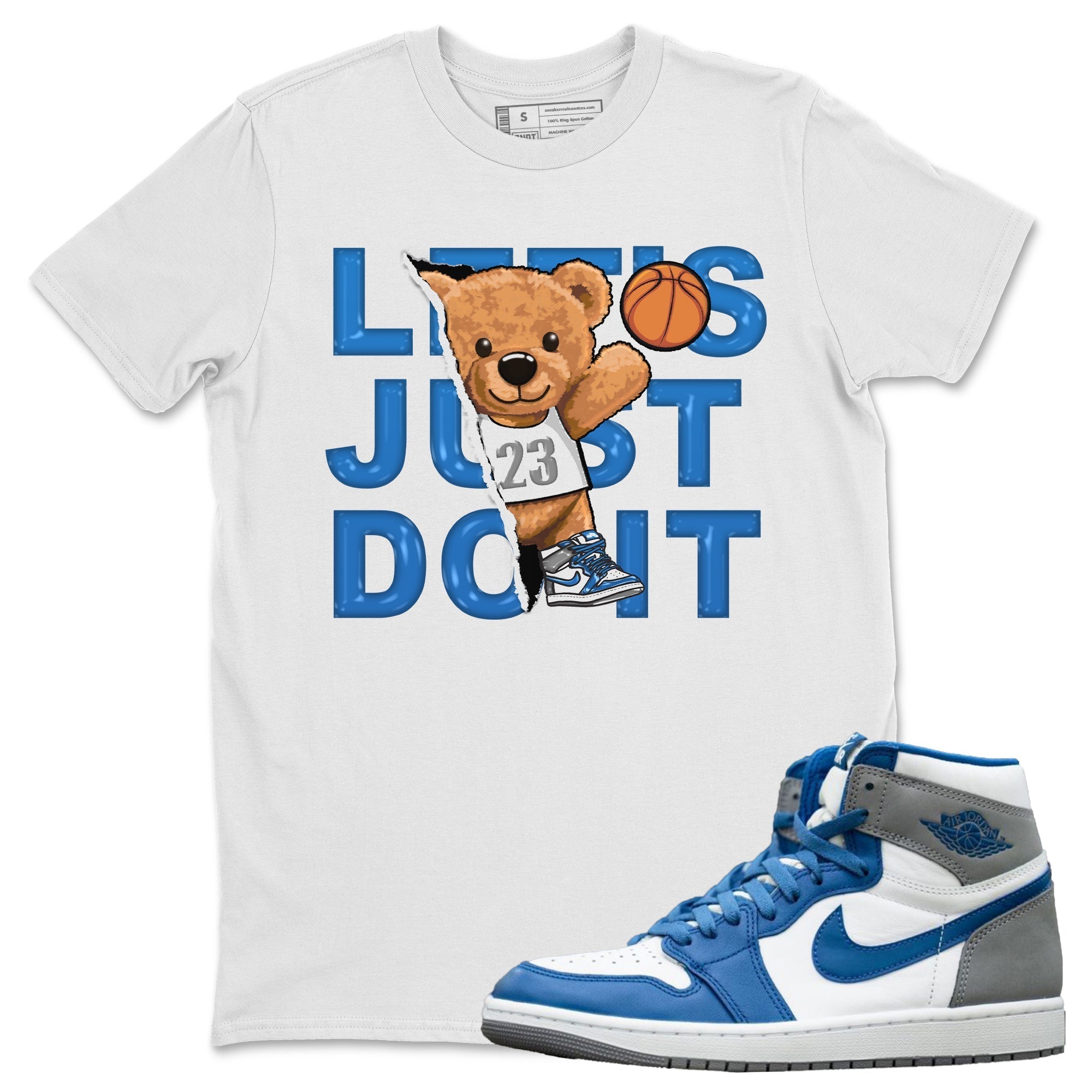 Rip Out Bear Unisex Tops - Air Jordan 1 True Blue