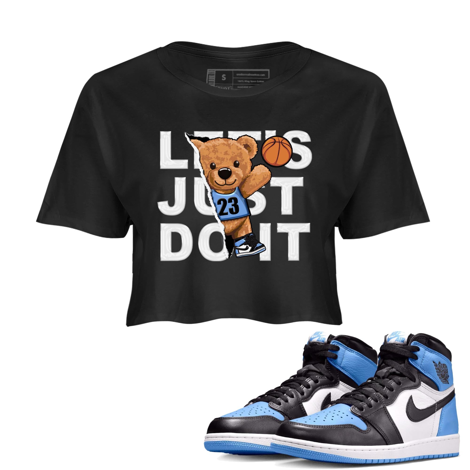 Rip Out Bear snkmatch Women's Top - Air Jordan 1 UNC Toe