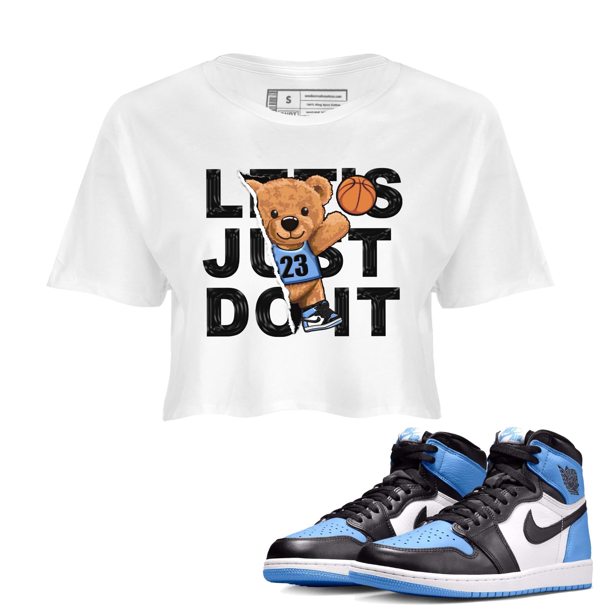Rip Out Bear snkmatch Women's Top - Air Jordan 1 UNC Toe