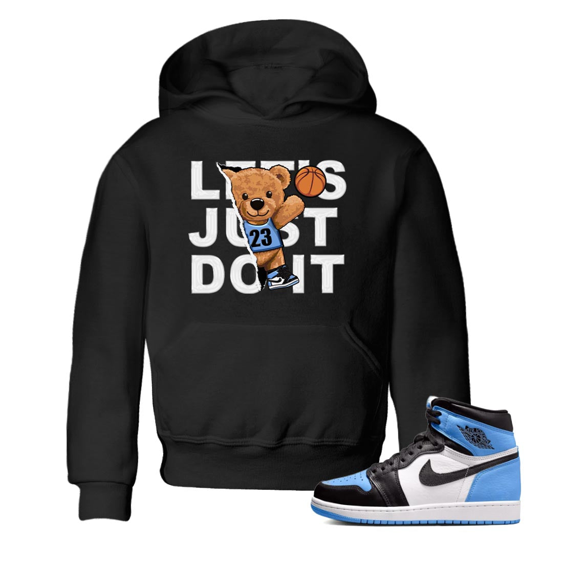 Rip Out Bear snkmatch Tee Kids - Air Jordan 1 UNC Toe