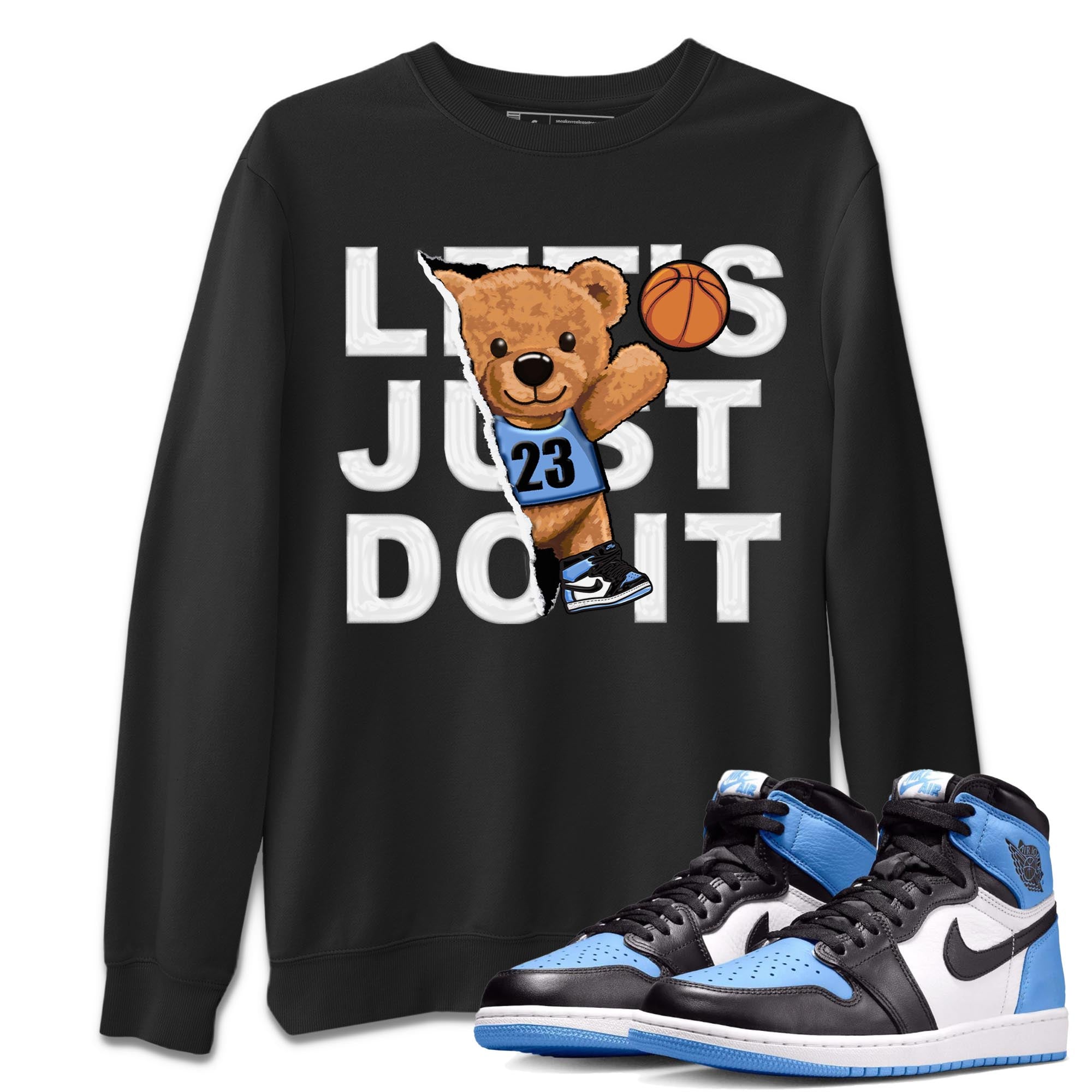 Rip Out Bear snkmatch Tee - Air Jordan 1 UNC Toe