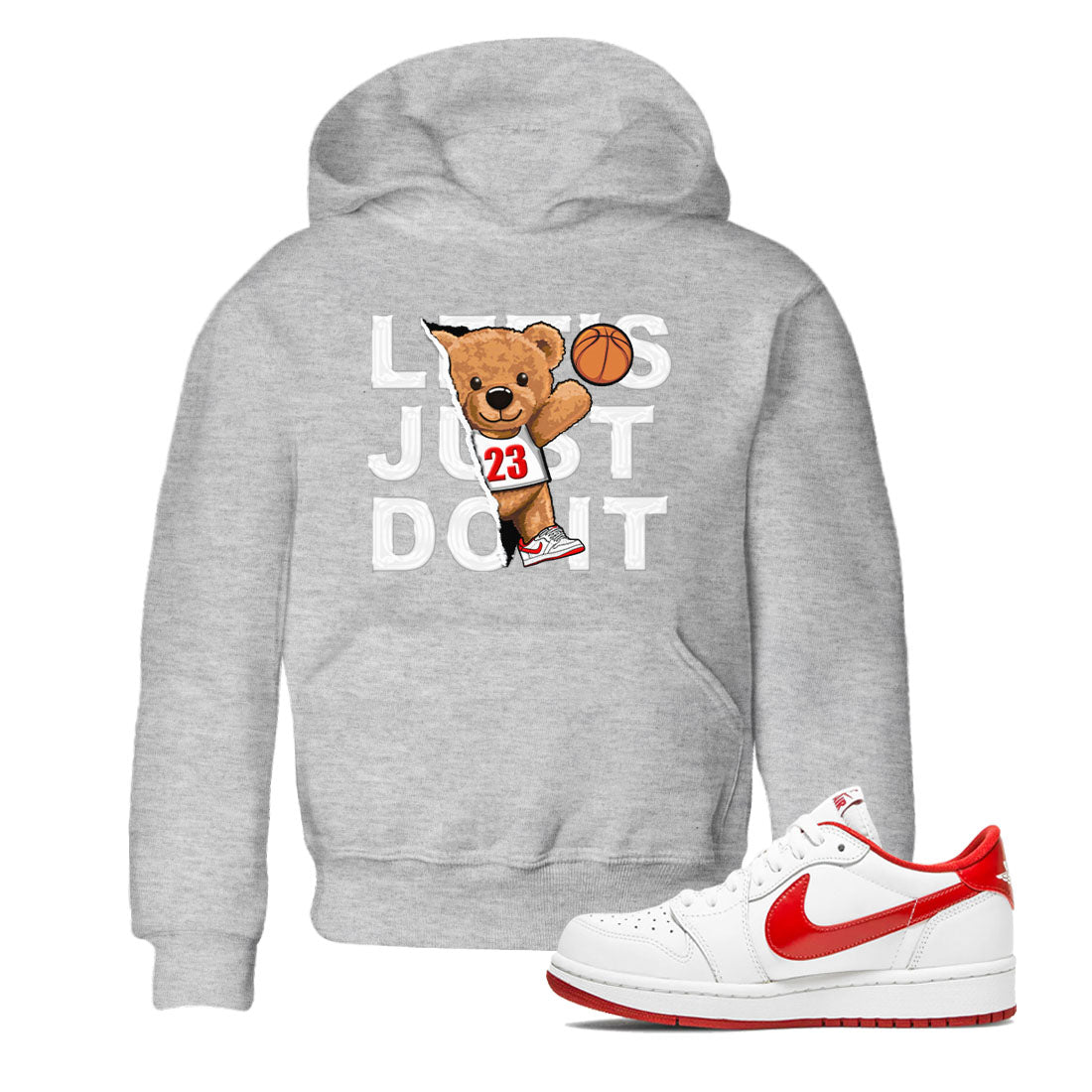 Rip Out Bear snkmatch Tee Kids - Air Jordan 1 University Red