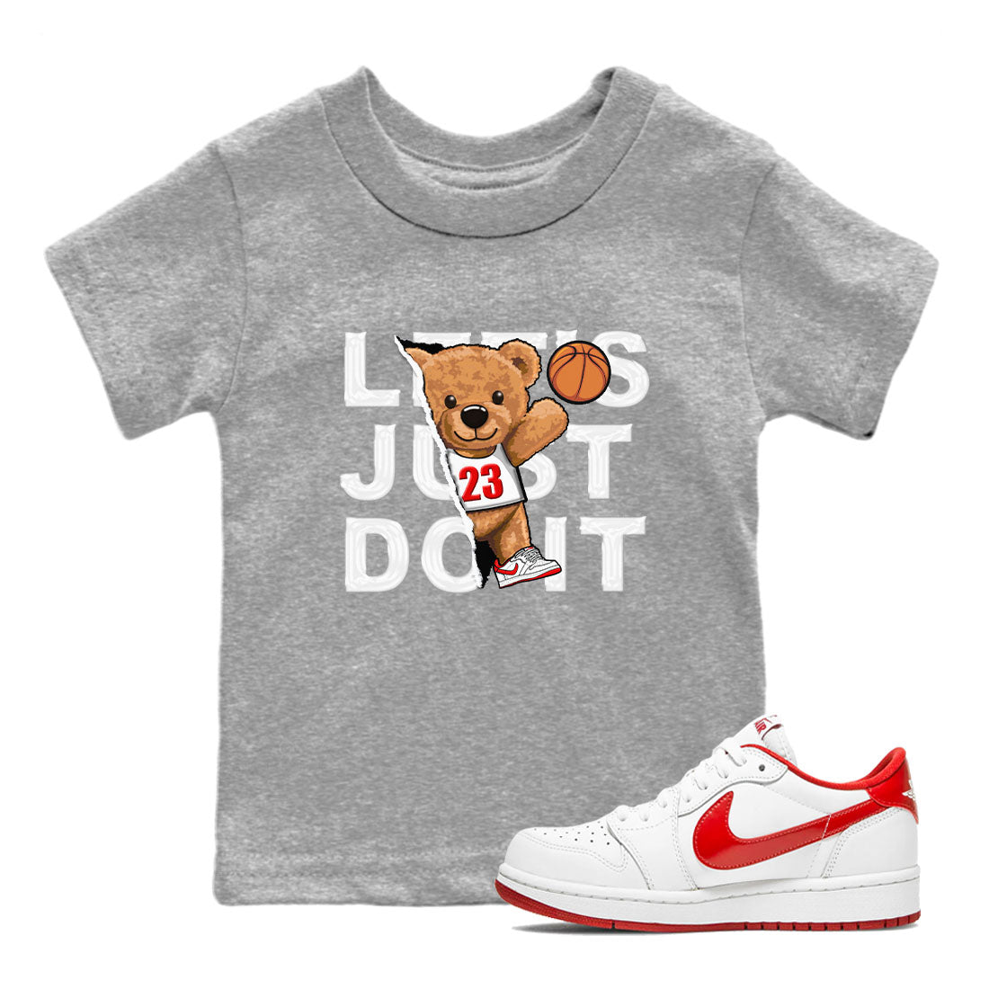 Rip Out Bear snkmatch Tee Kids - Air Jordan 1 University Red