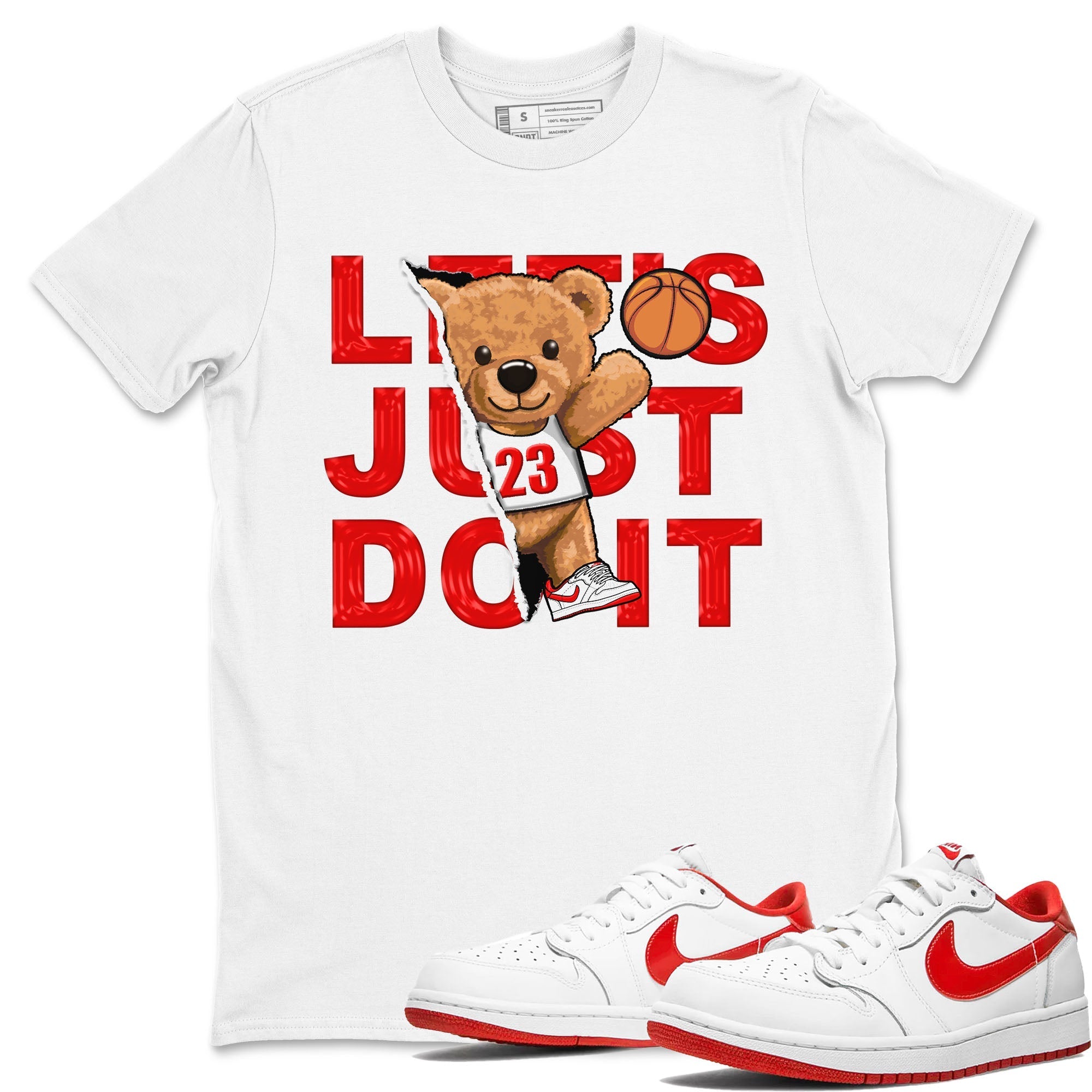 Rip Out Bear snkmatch Tee - Air Jordan 1 University Red