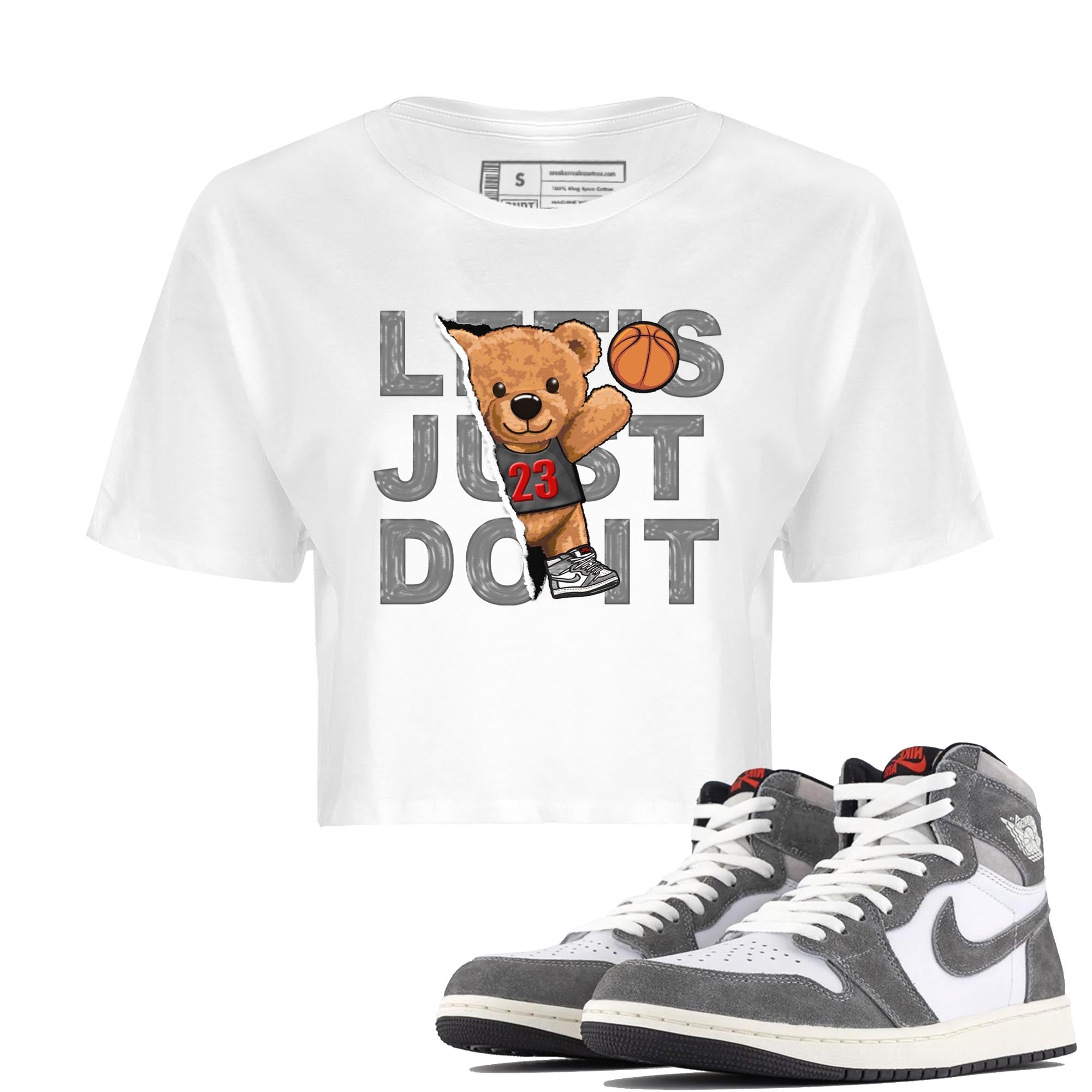 Rip Out Bear Women's Tops - Air Jordan 1 Washed Heritage