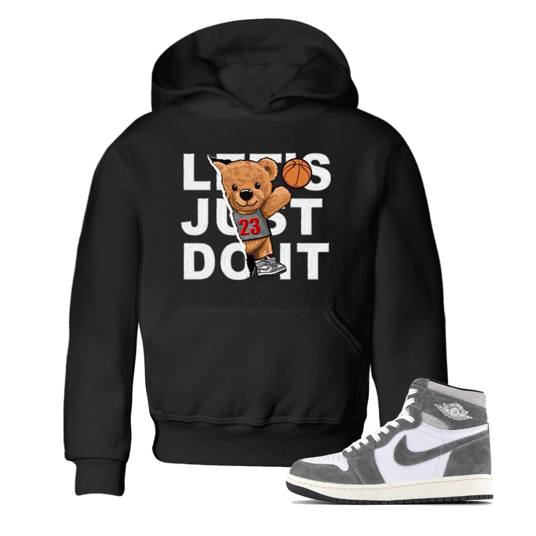 Rip Out Bear Kids Tops - Air Jordan 1 Washed Heritage