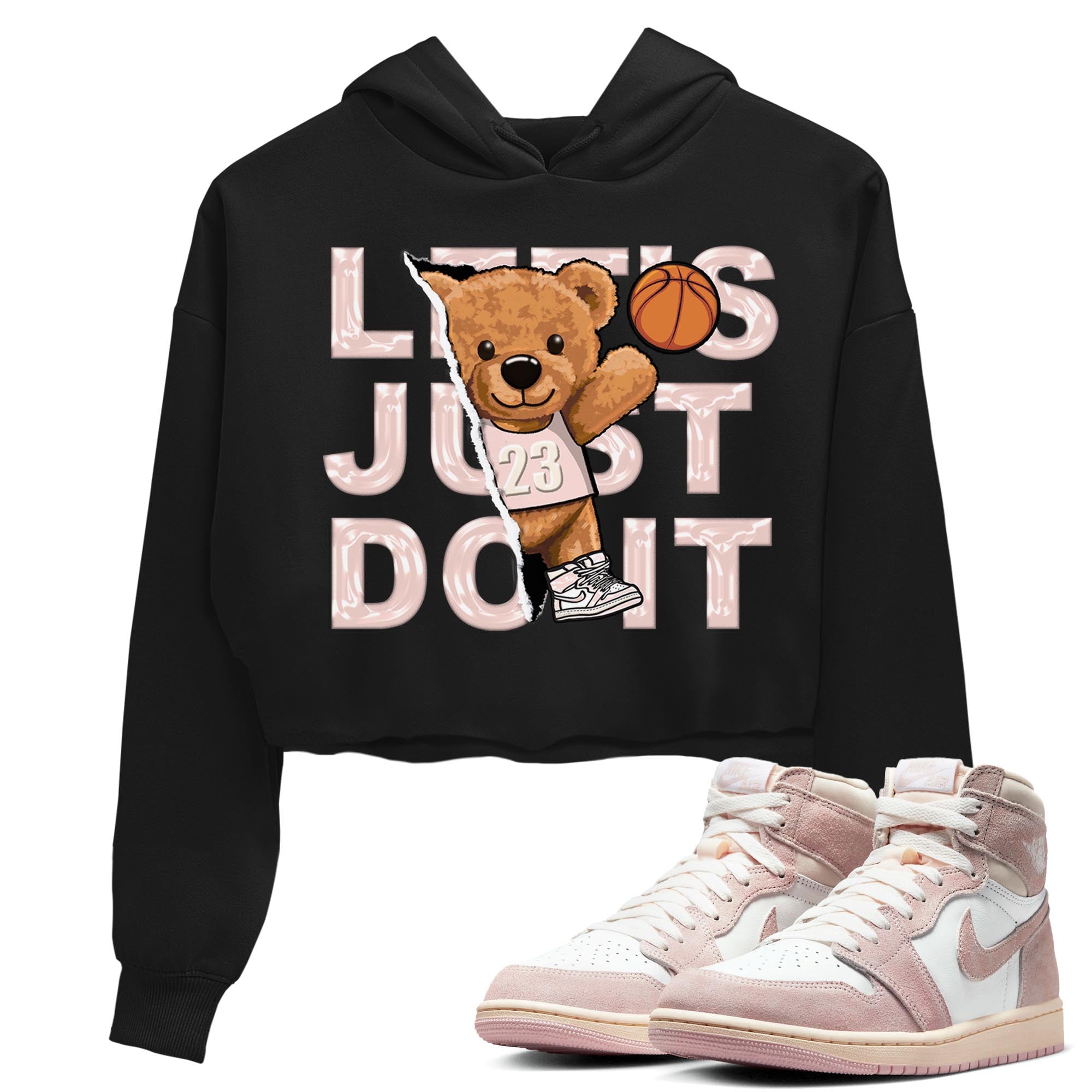 Rip Out Bear Women's Tops - Air Jordan 1 Washed Pink