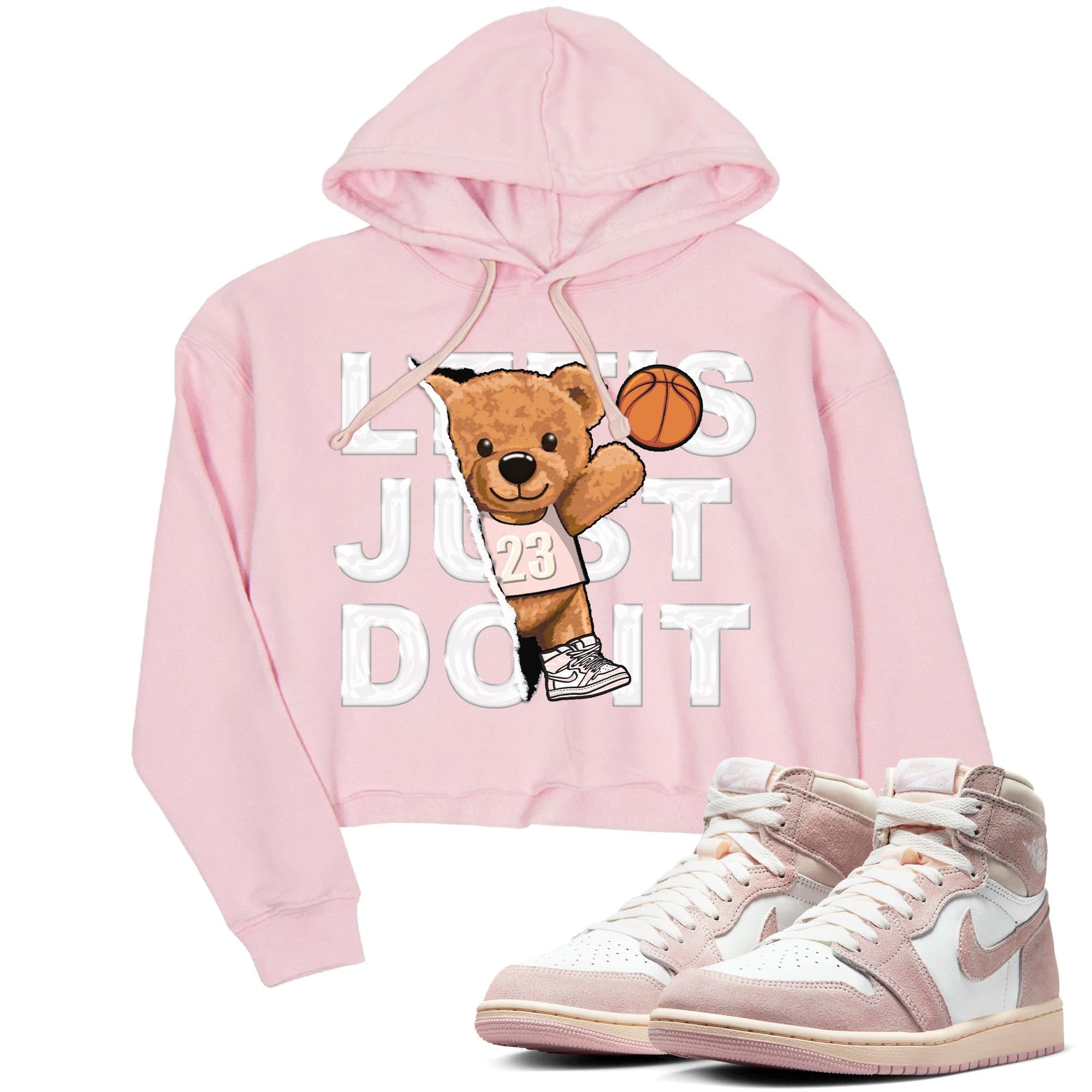 Rip Out Bear Women's Tops - Air Jordan 1 Washed Pink