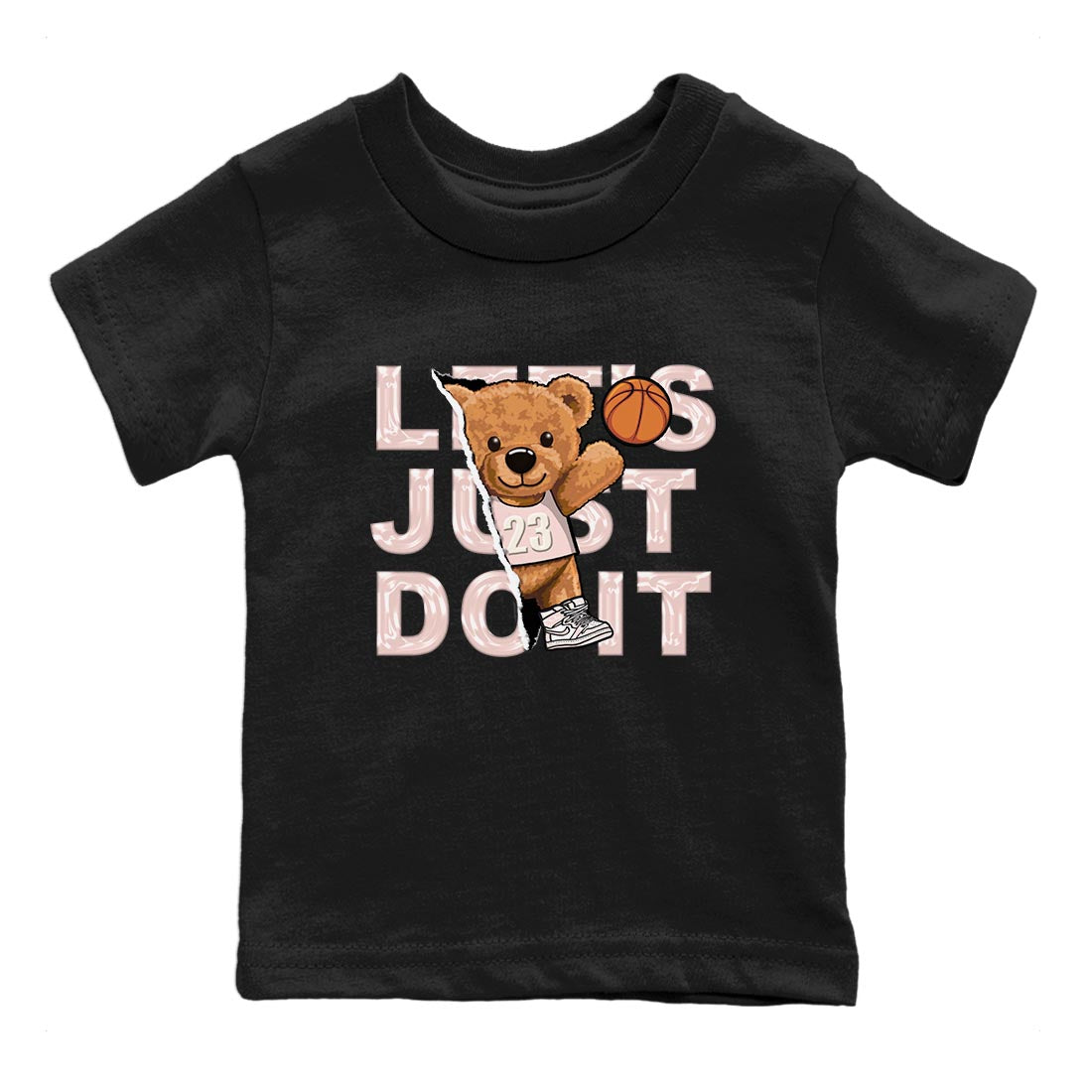 Rip Out Bear Kids Tops - Air Jordan 1 Washed Pink