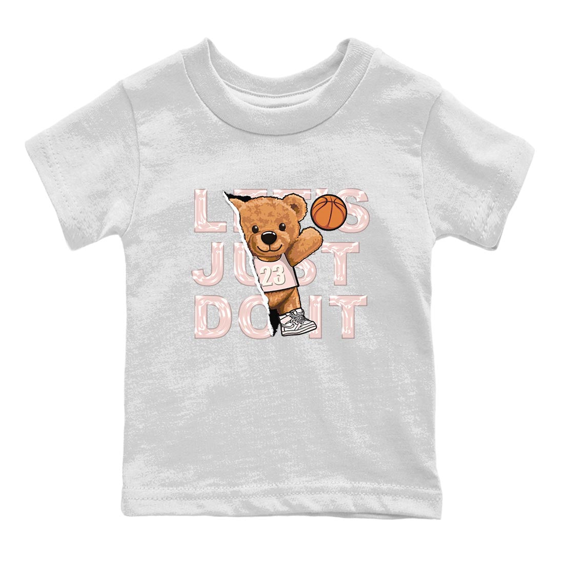 Rip Out Bear Kids Tops - Air Jordan 1 Washed Pink