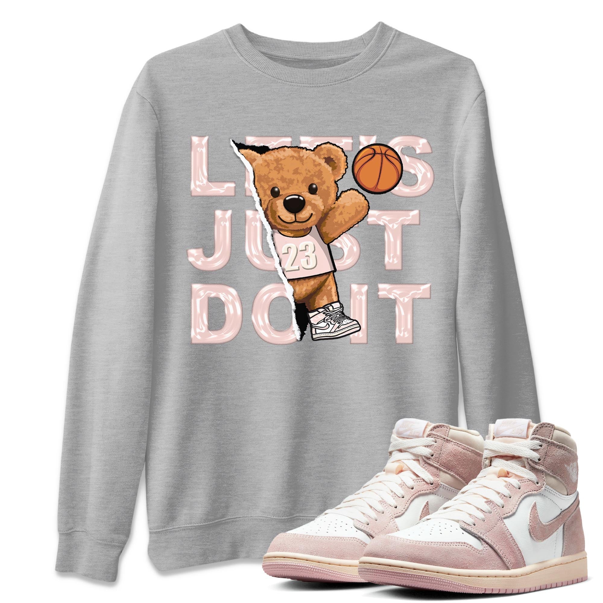 Rip Out Bear Unisex Tops - Air Jordan 1 Washed Pink