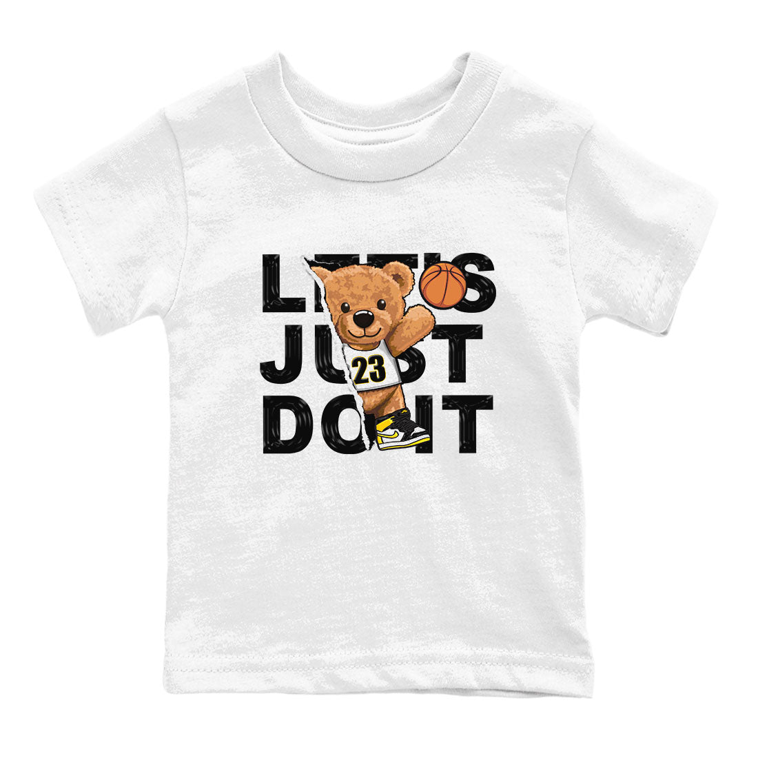 Rip Out Bear snkmatch Tees Kids - Air Jordan 1 Yellow Ochre