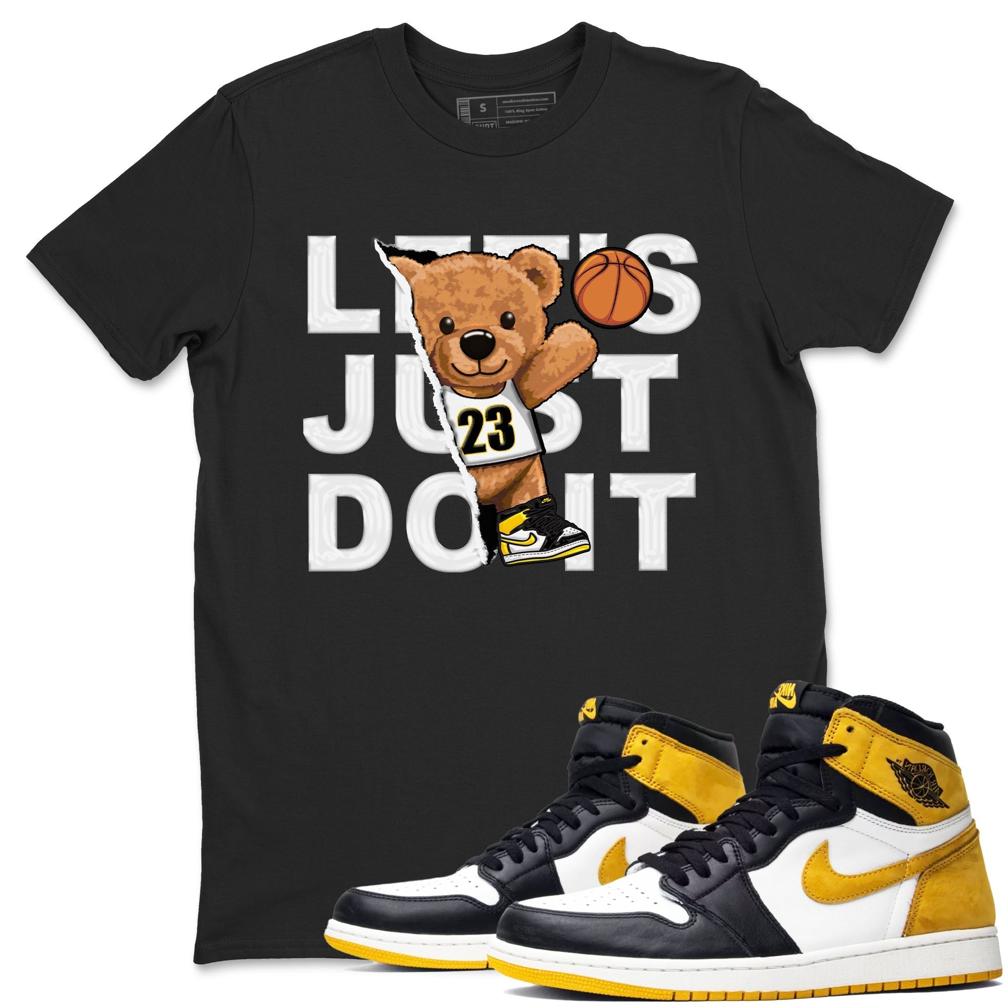 Rip Out Bear snkmatch Tees - Air Jordan 1 Yellow Ochre