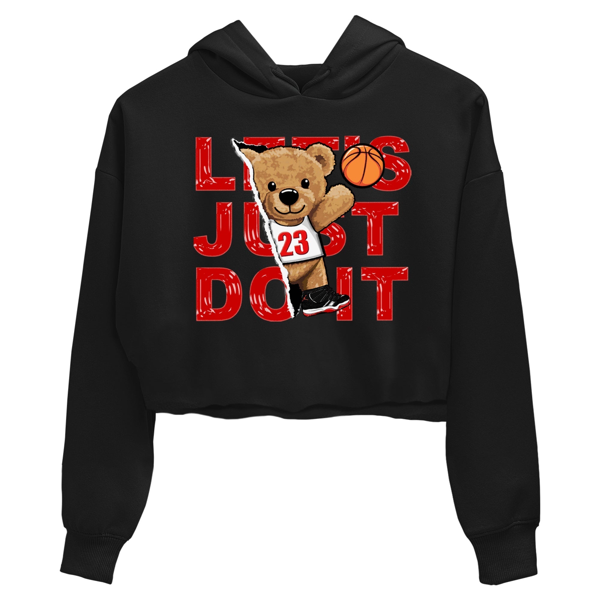 Rip Out Bear snkmatch Women's Top - Air Jordan 11 Bred Velvet