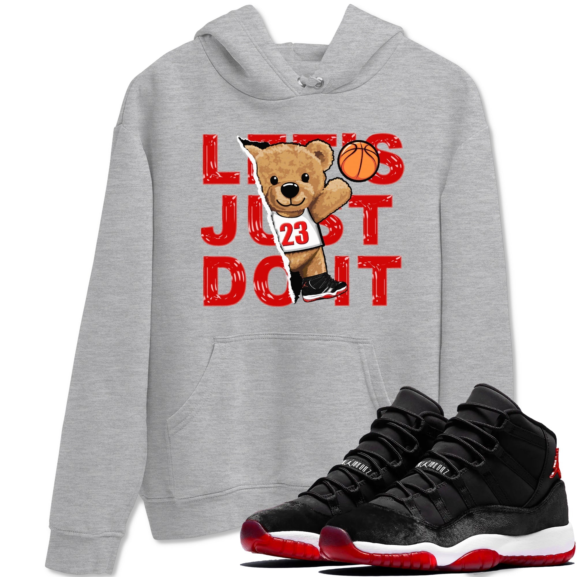 Rip Out Bear snkmatch Tees - Air Jordan 11 Bred Velvet