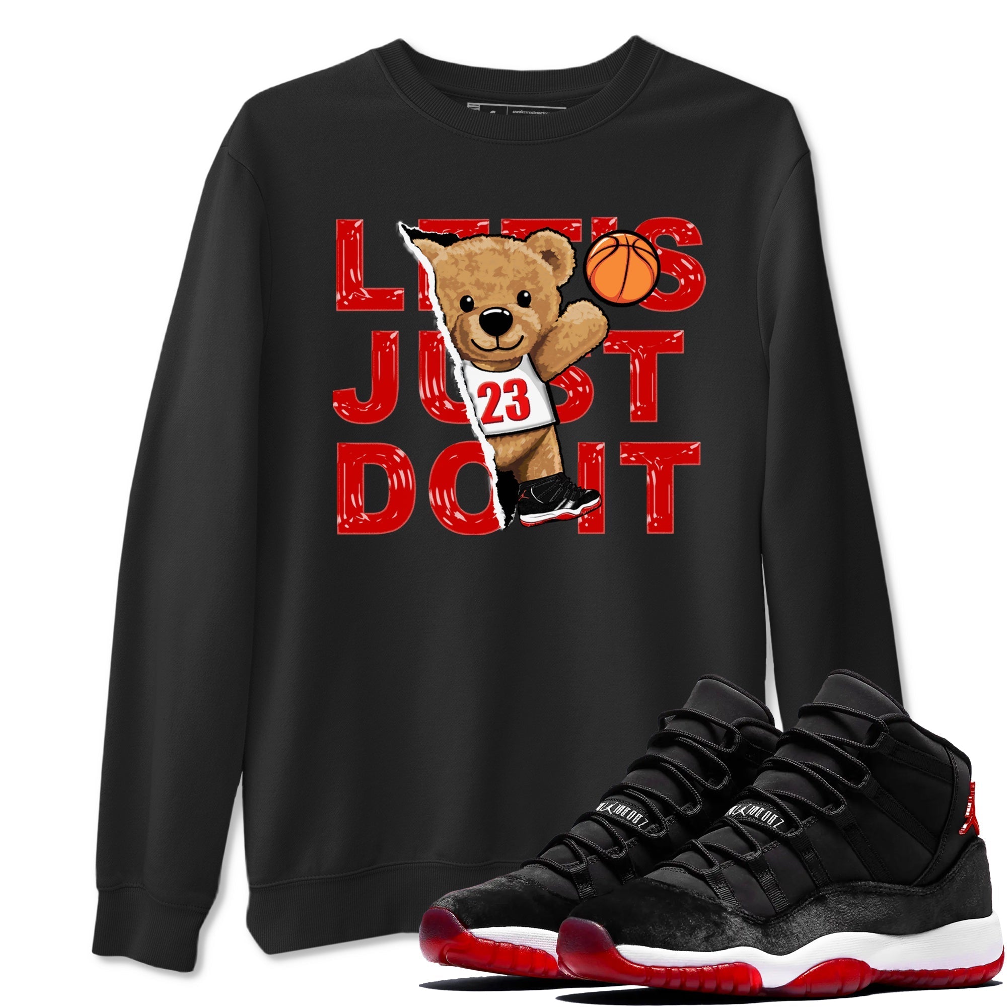 Rip Out Bear snkmatch Tees - Air Jordan 11 Bred Velvet