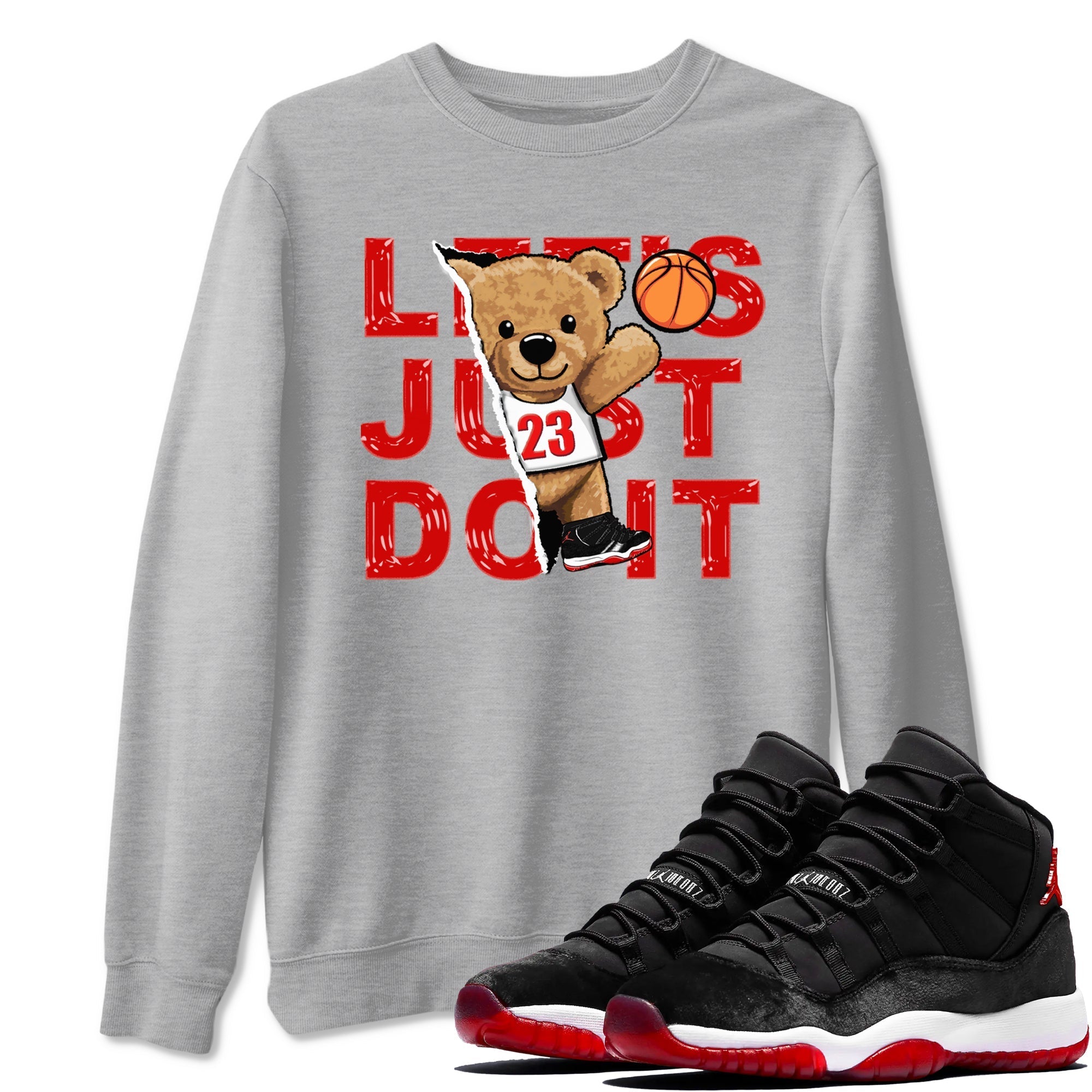Rip Out Bear snkmatch Tees - Air Jordan 11 Bred Velvet