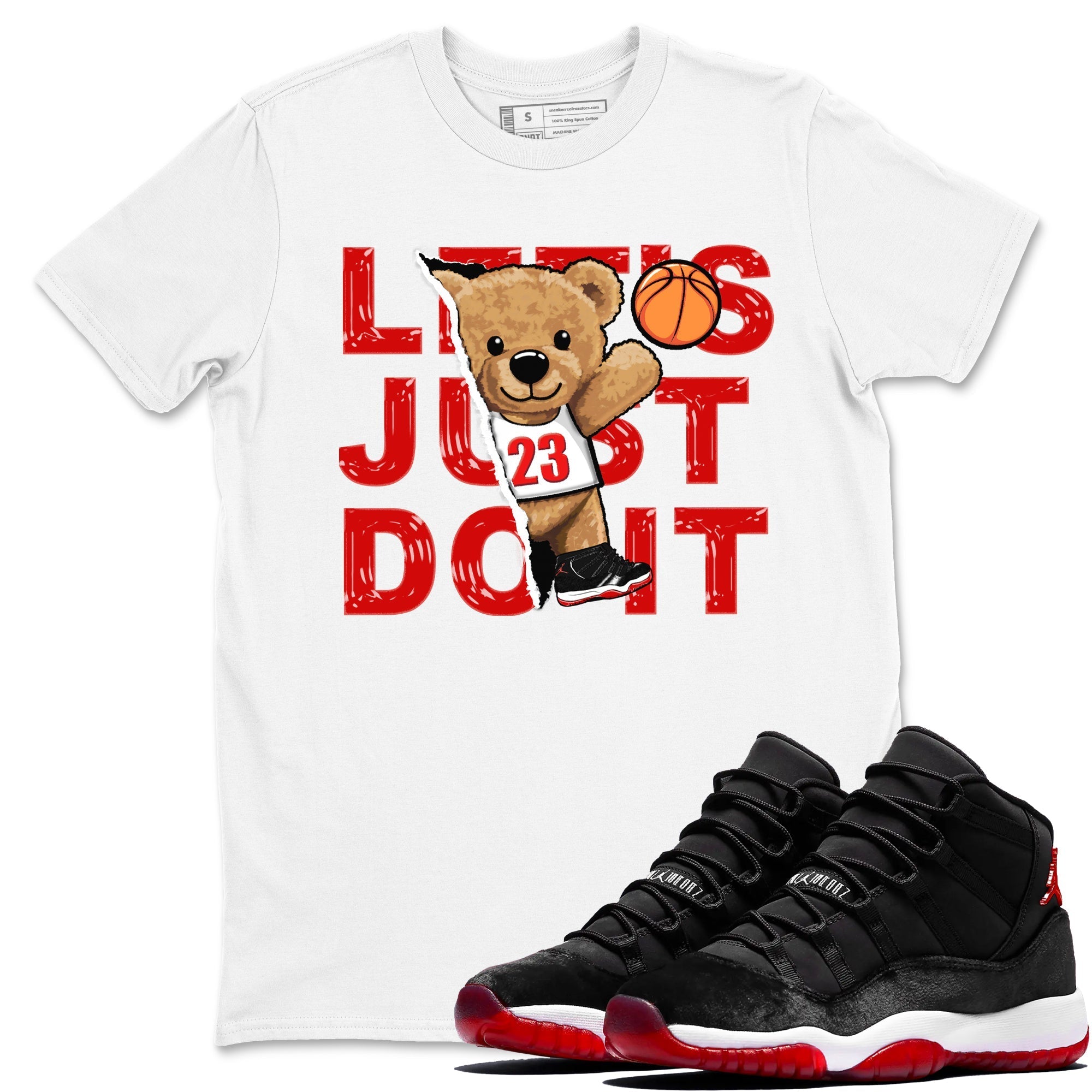 Rip Out Bear snkmatch Tees - Air Jordan 11 Bred Velvet