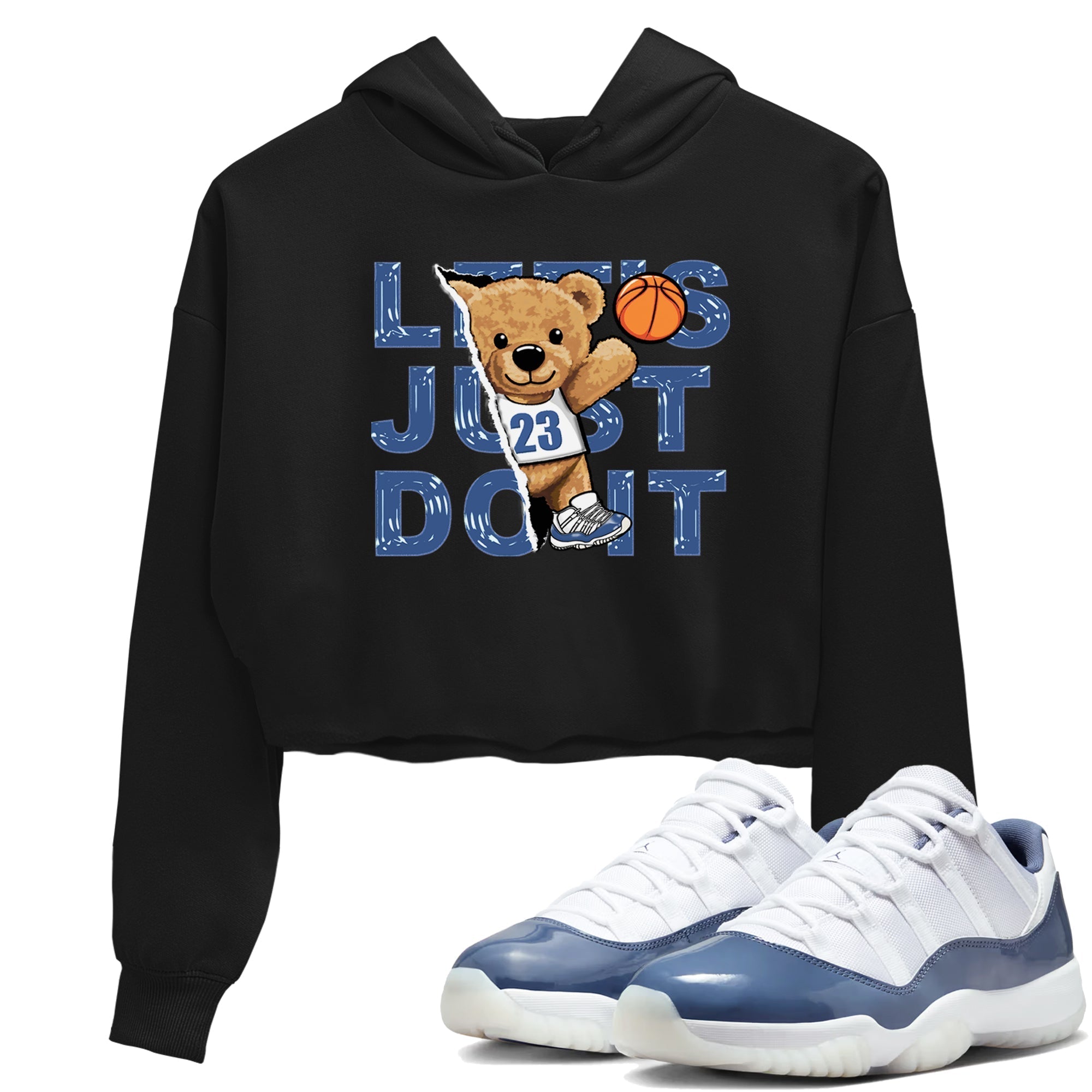 Rip Out Bear snkmatch Women's Top - Air Jordan 11 Diffused Blue