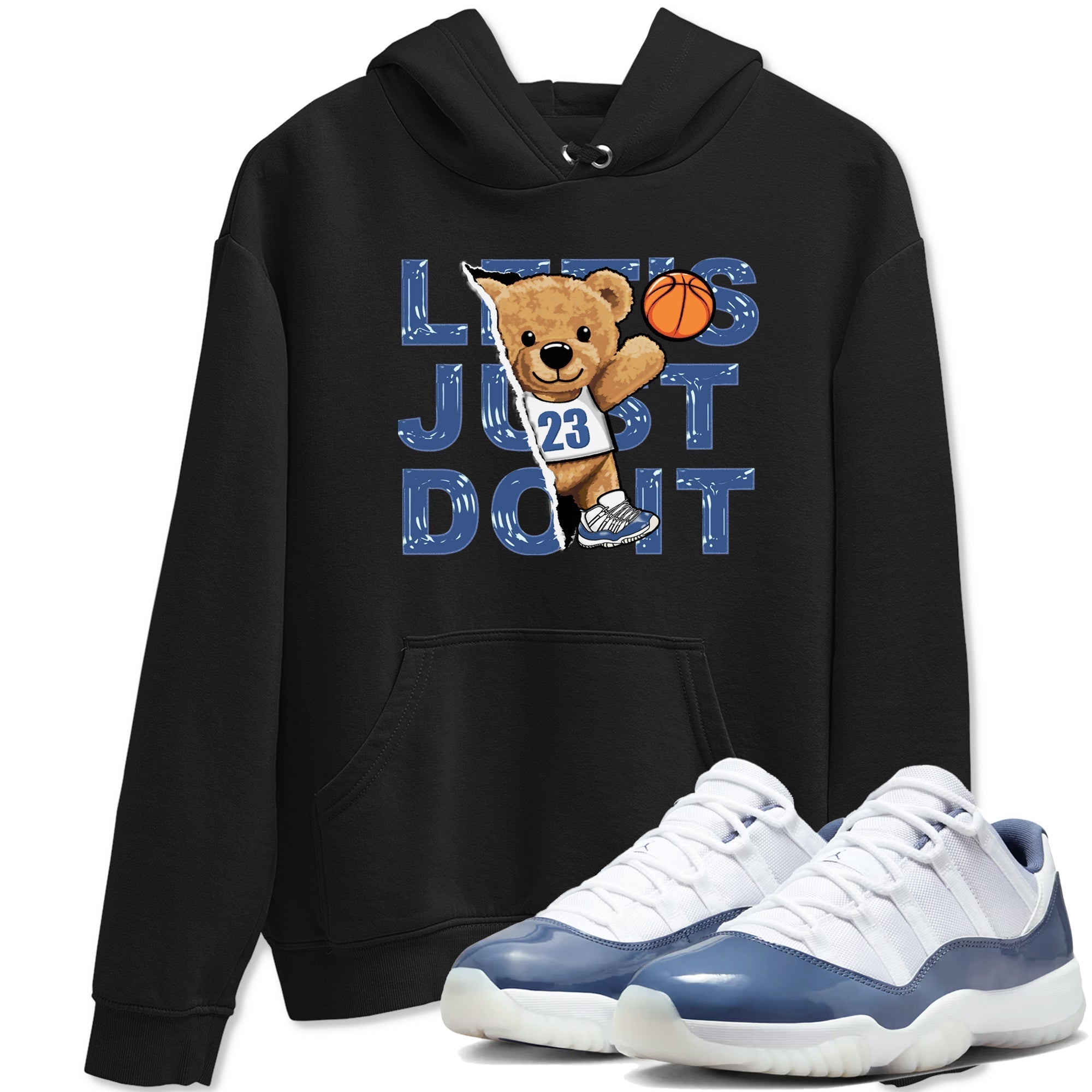 Rip Out Bear snkmatch Tees - Air Jordan 11 Diffused Blue