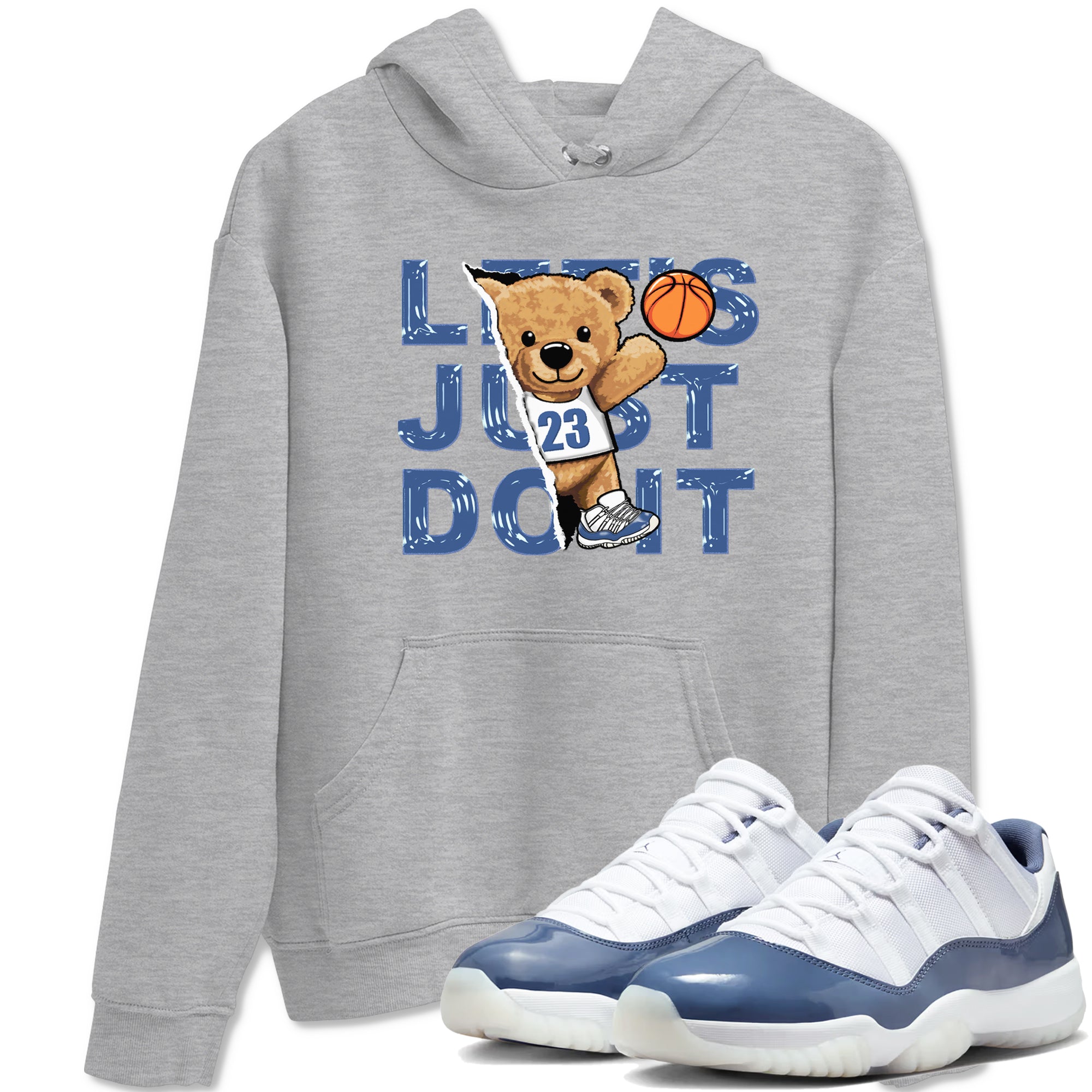 Rip Out Bear snkmatch Tees - Air Jordan 11 Diffused Blue
