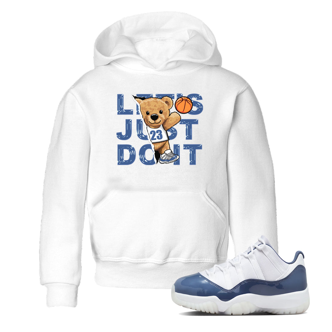 Rip Out Bear snkmatch Tees Kids - Air Jordan 11 Diffused Blue