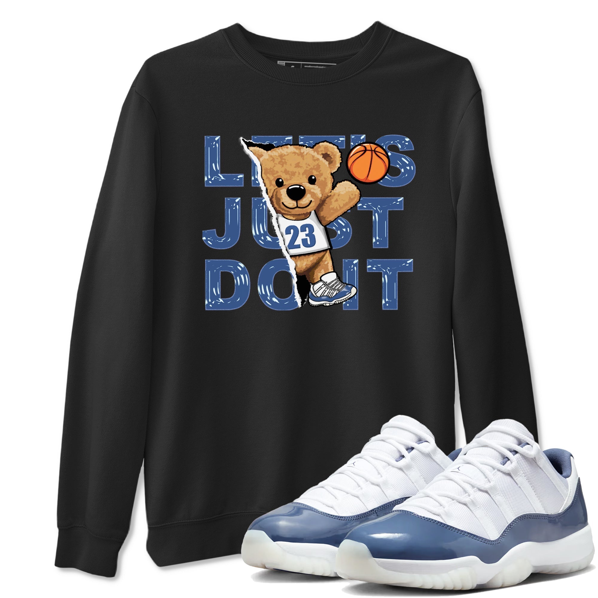 Rip Out Bear snkmatch Tees - Air Jordan 11 Diffused Blue