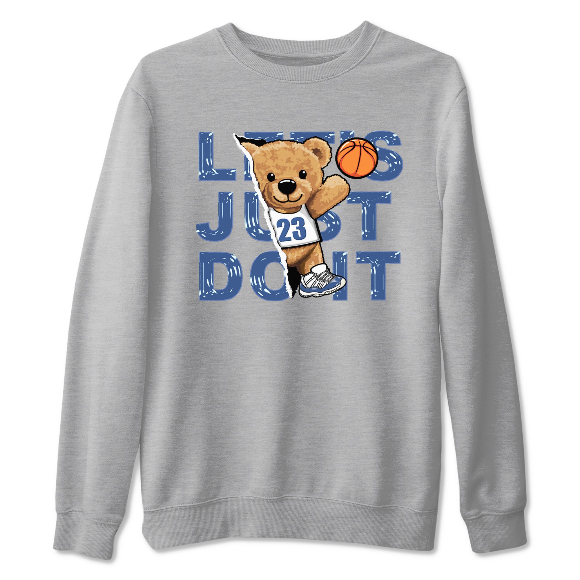 Rip Out Bear snkmatch Tees - Air Jordan 11 Diffused Blue