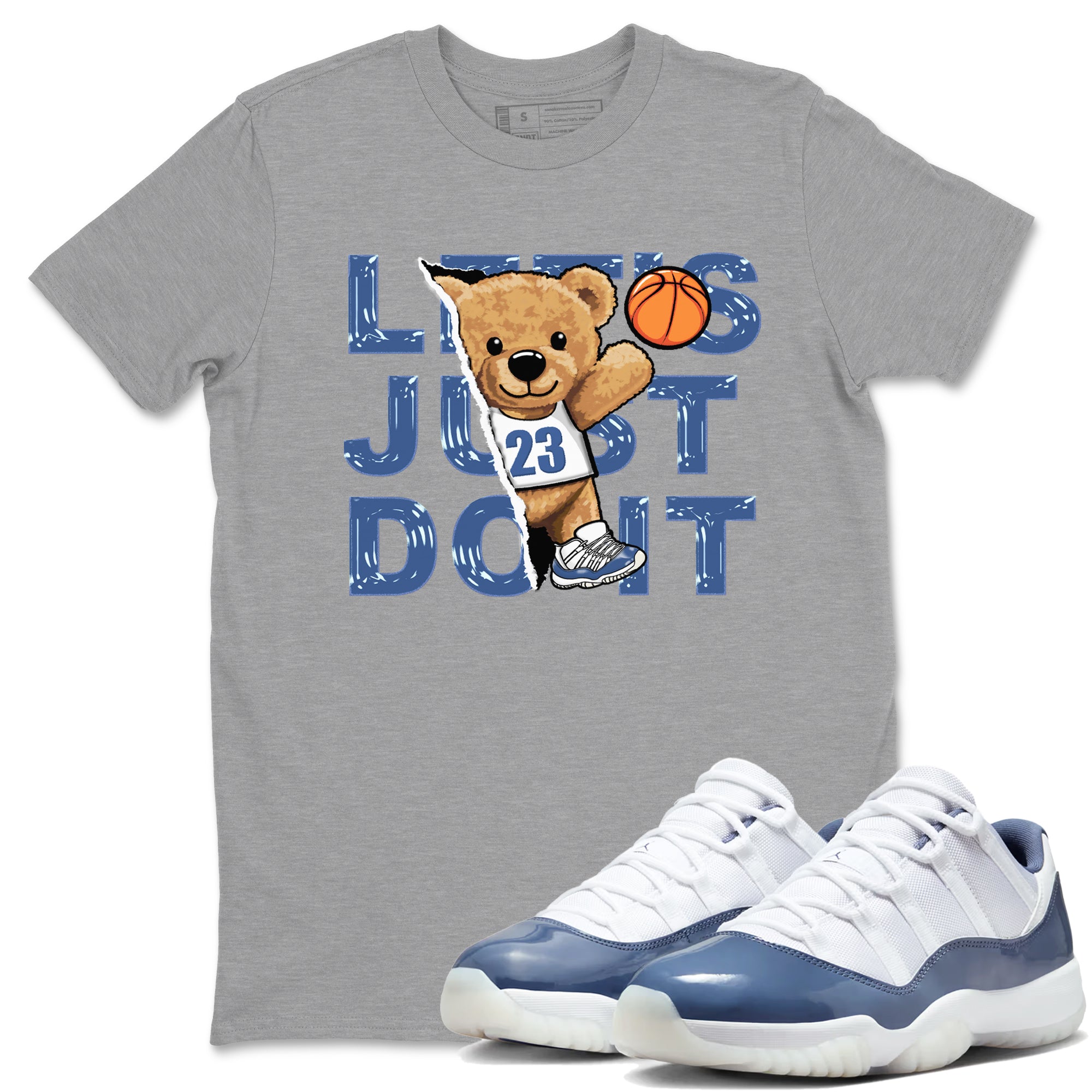 Rip Out Bear snkmatch Tees - Air Jordan 11 Diffused Blue
