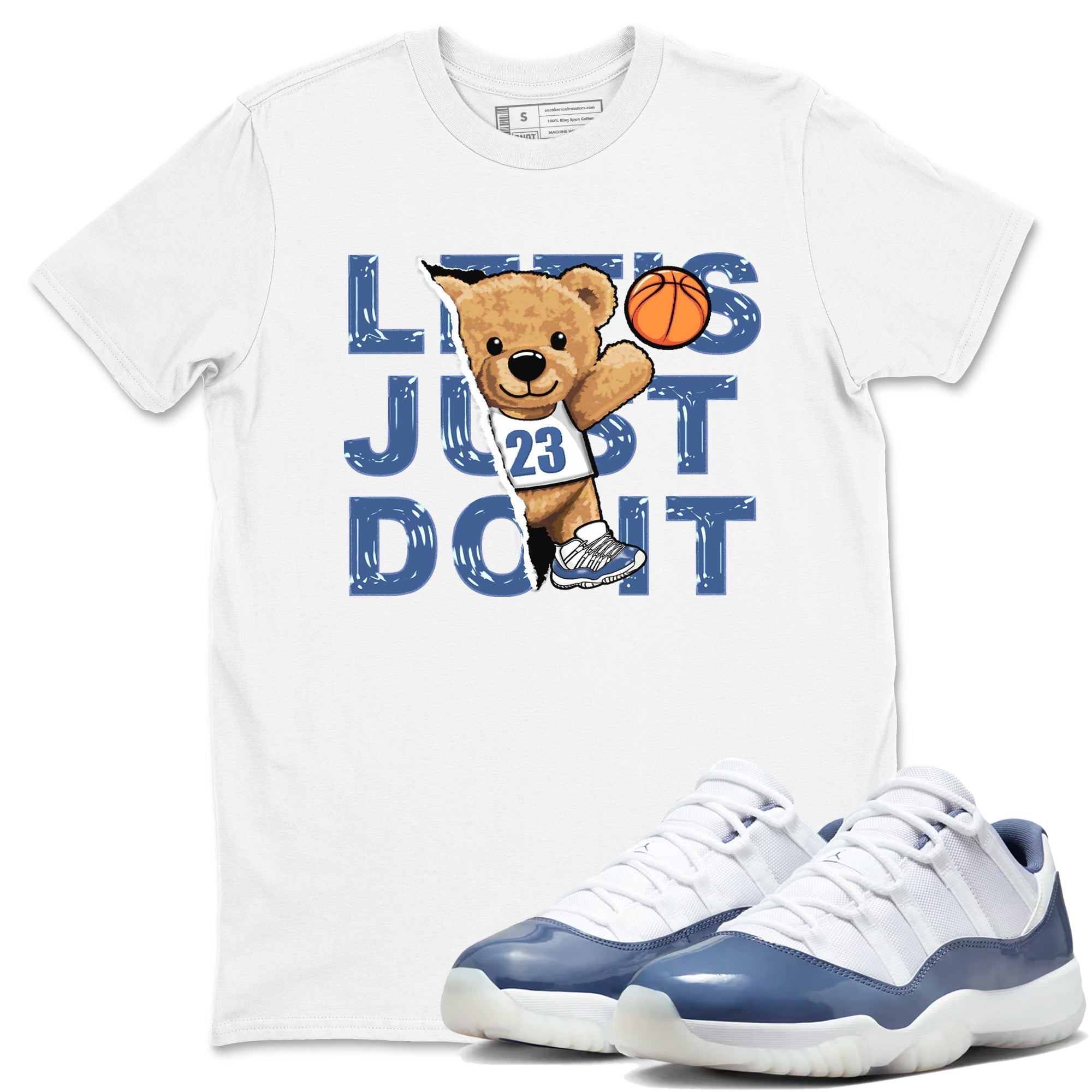 Rip Out Bear snkmatch Tees - Air Jordan 11 Diffused Blue