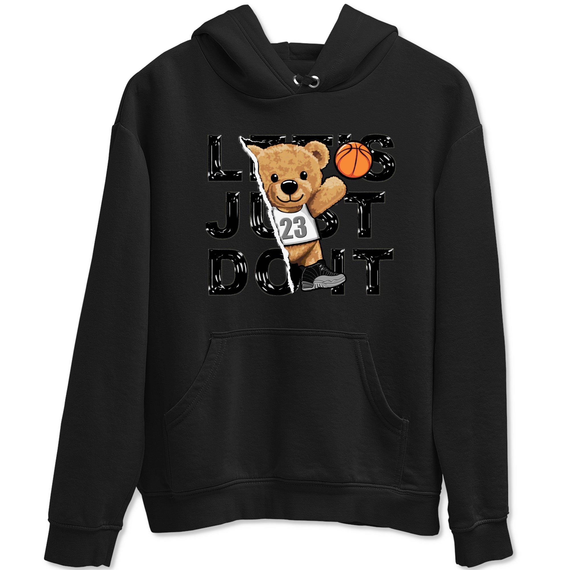 Rip Out Bear snkmatch Tees - Air Jordan 12 Black Wolf Grey