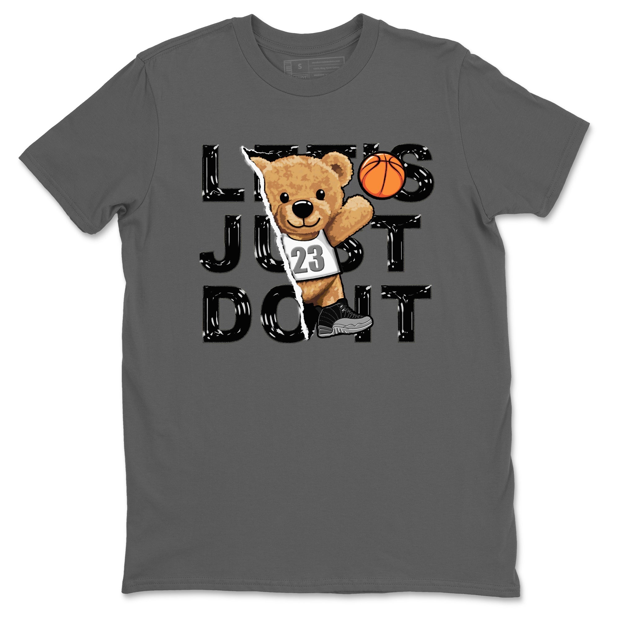 Rip Out Bear snkmatch Tees - Air Jordan 12 Black Wolf Grey