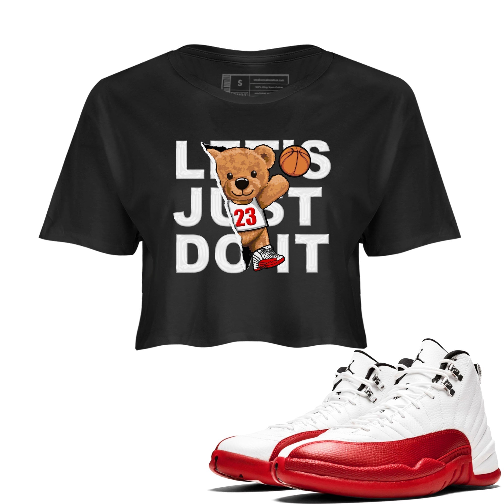Rip Out Bear snkmatch Women's Top - Air Jordan 12 Cherry