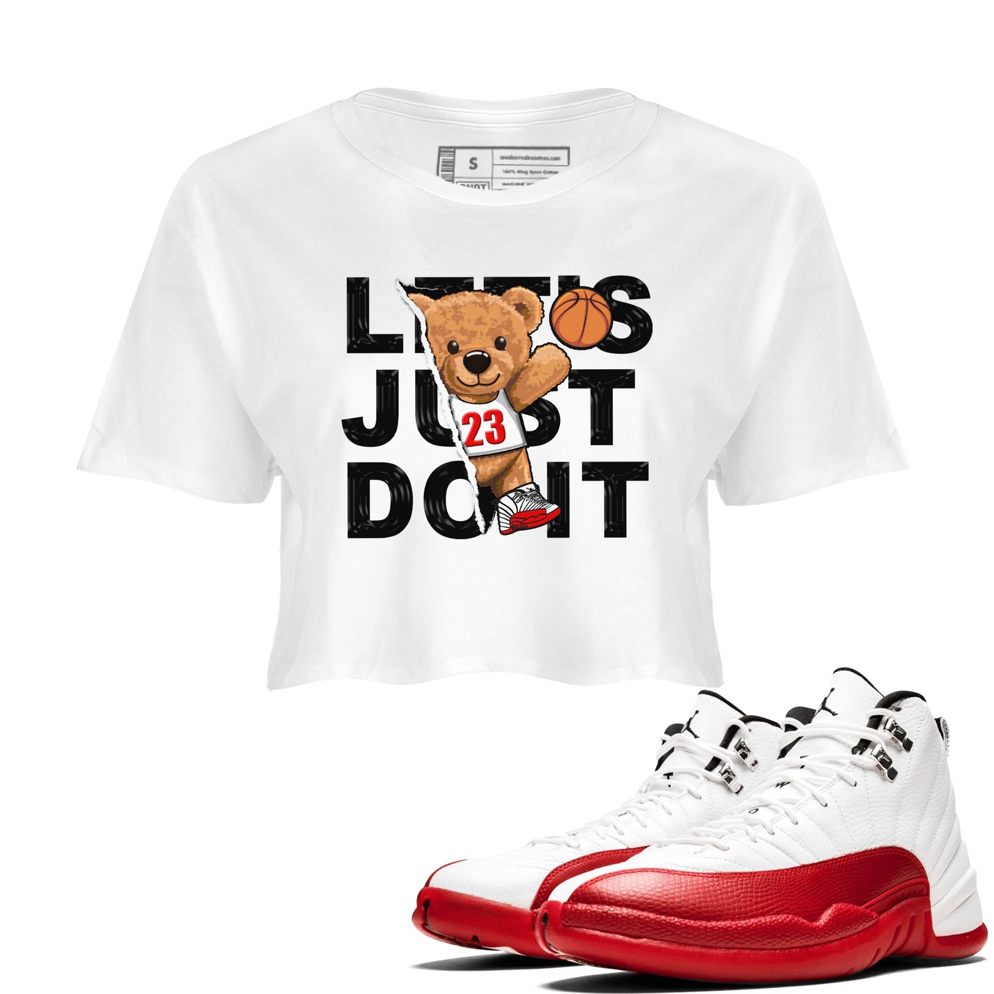 Rip Out Bear snkmatch Women's Top - Air Jordan 12 Cherry