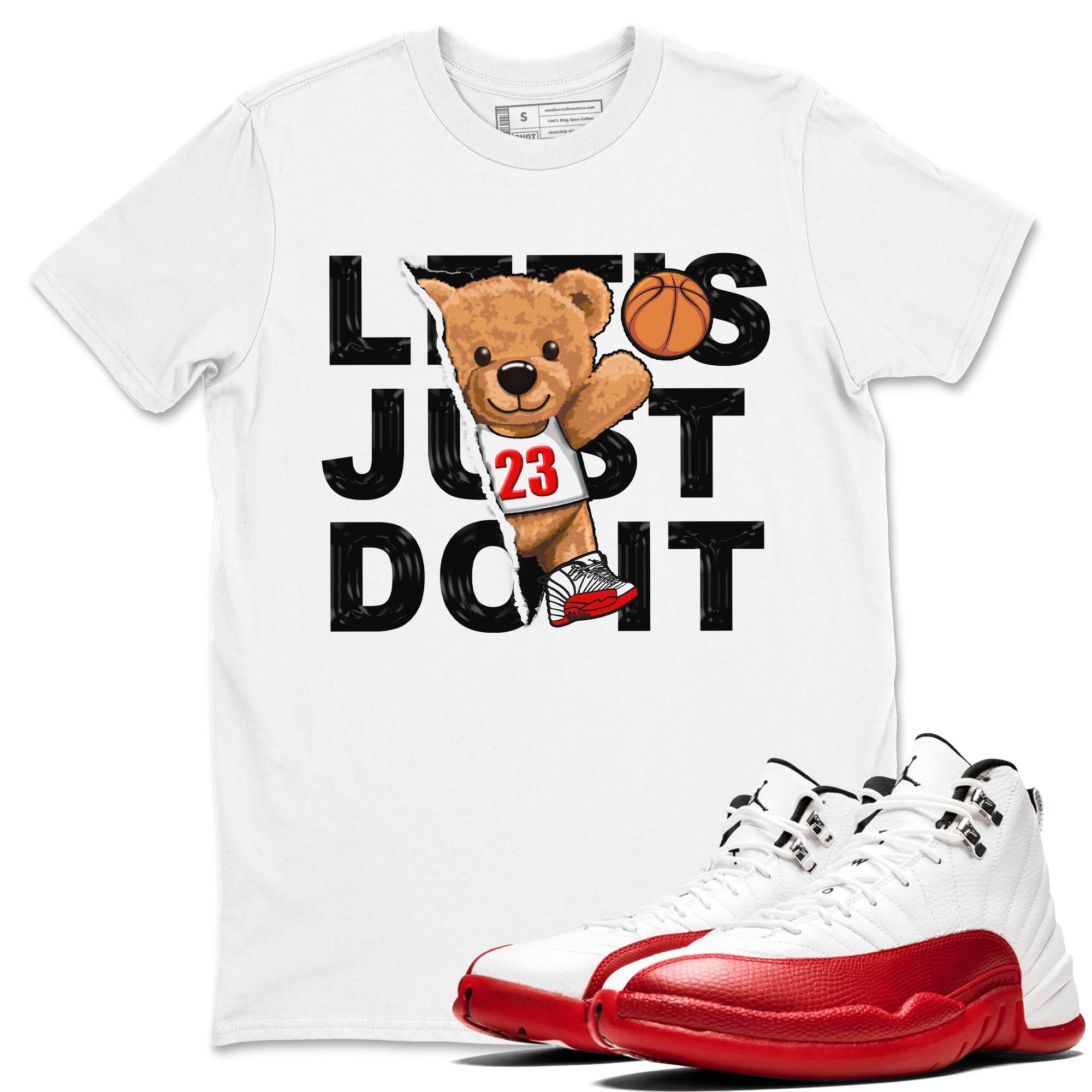 Rip Out Bear snkmatch Tee - Air Jordan 12 Cherry