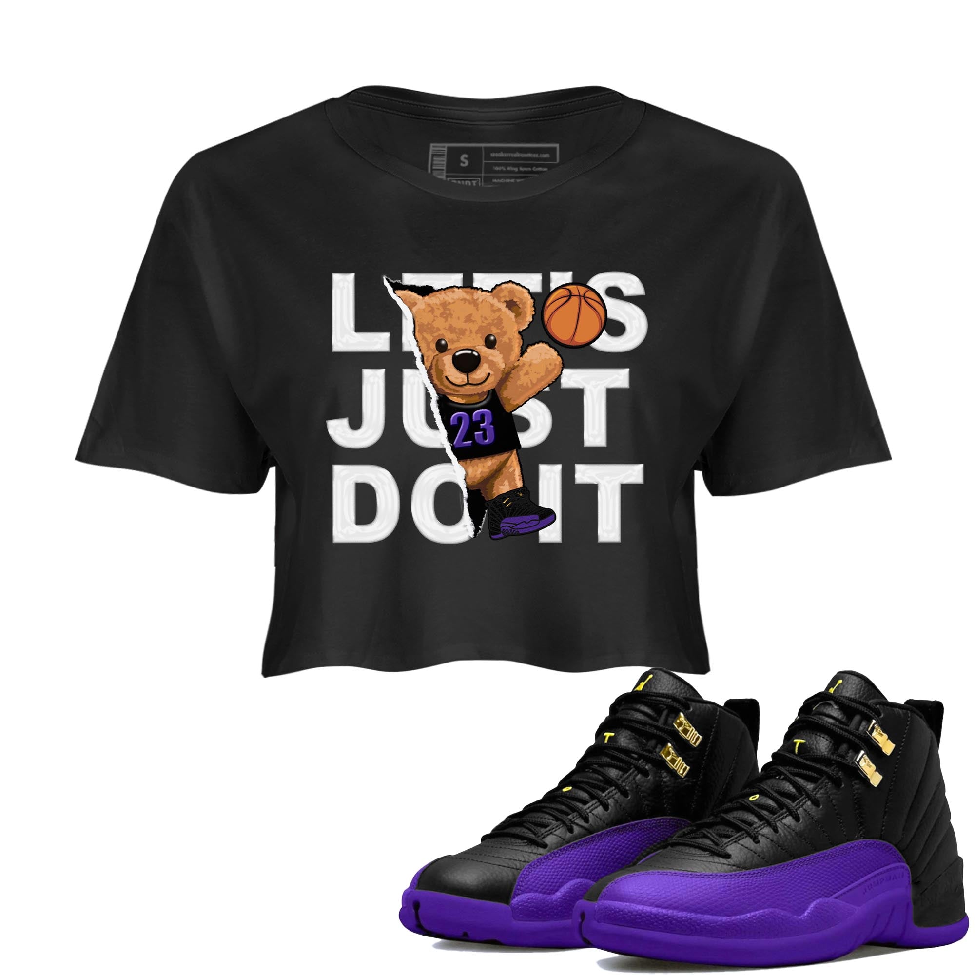 Rip Out Bear snkmatch Women's Top - Air Jordan 12 Field Purple