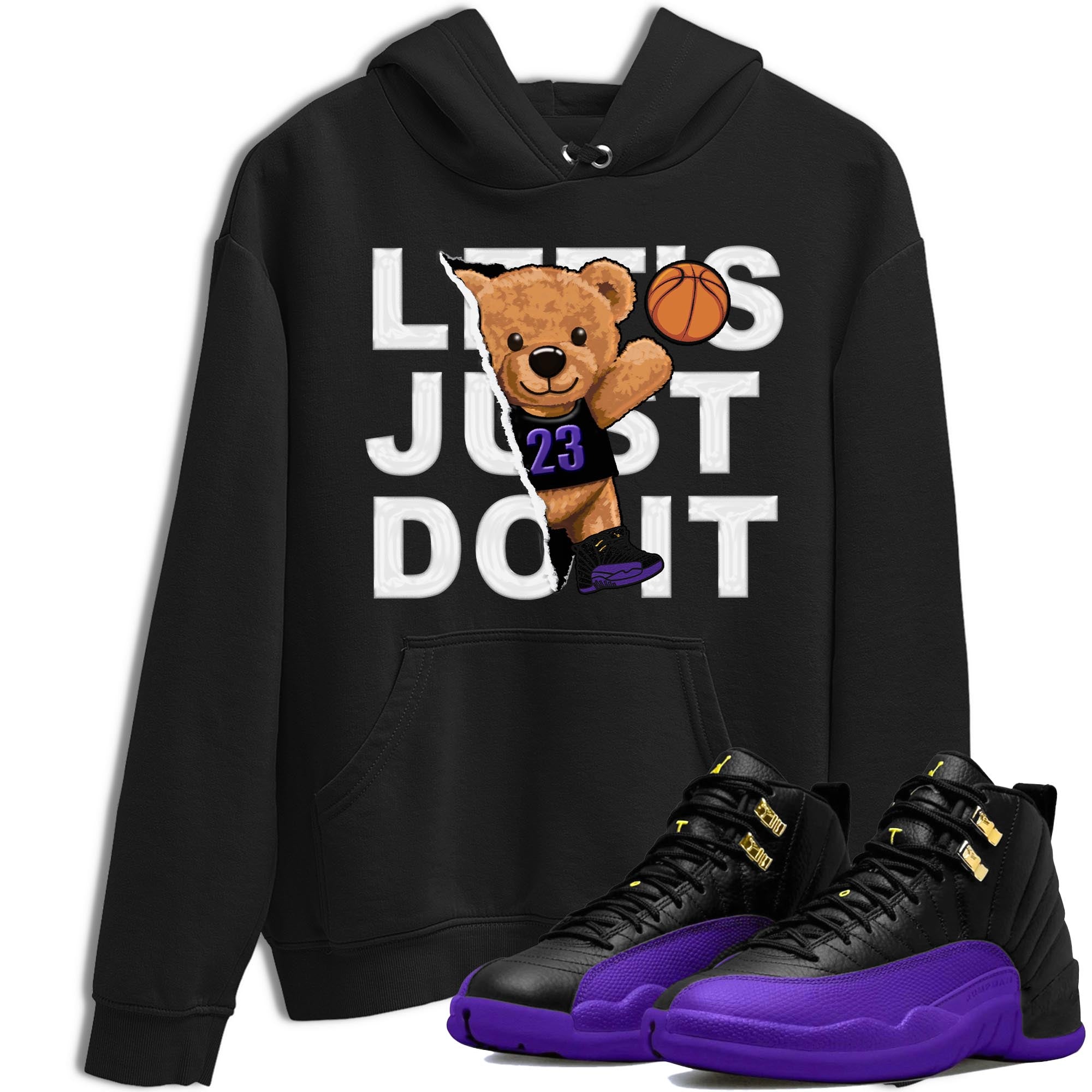 Rip Out Bear snkmatch Tee - Air Jordan 12 Field Purple