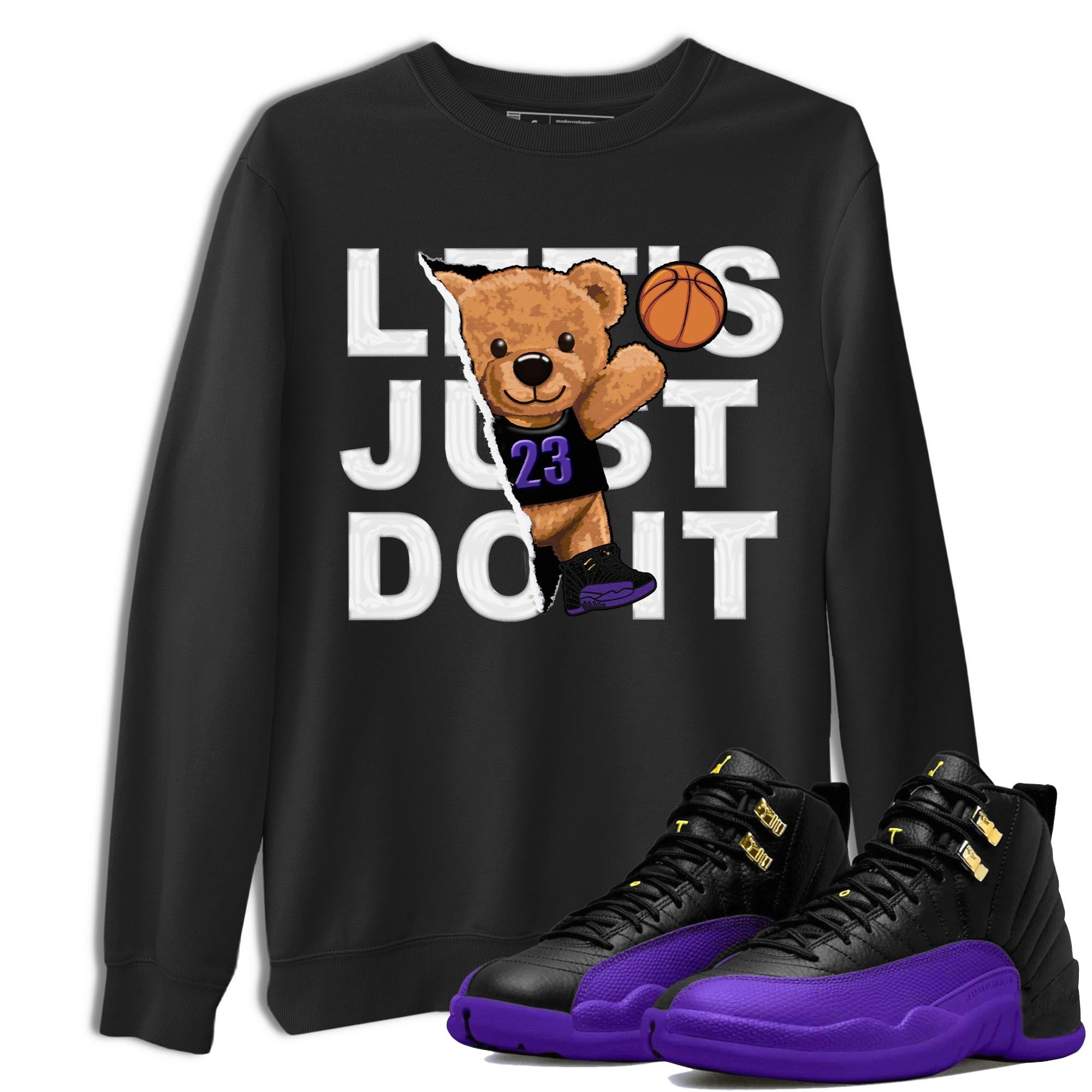 Rip Out Bear snkmatch Tee - Air Jordan 12 Field Purple